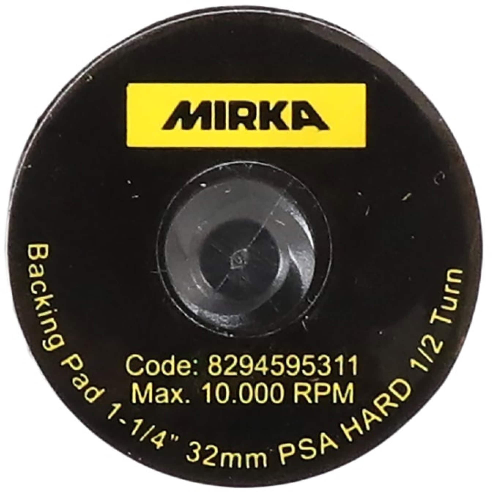 Mirka® Quick Lock Schleifteller 8294595311, Ø 32 mm, Ungelocht, Klebefilmhaftend, Hart