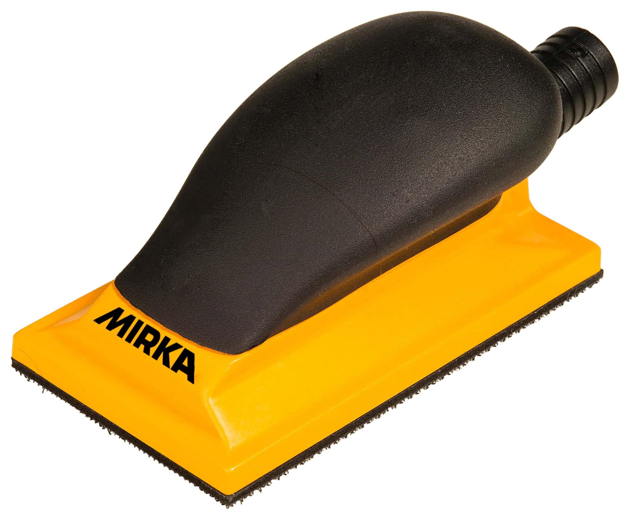 Mirka® 8391400111, 70 x 125 mm, Medium, 13 Löcher, Gelb, Kletthaftend, Handblock mit Absaugung aus Kunststoff