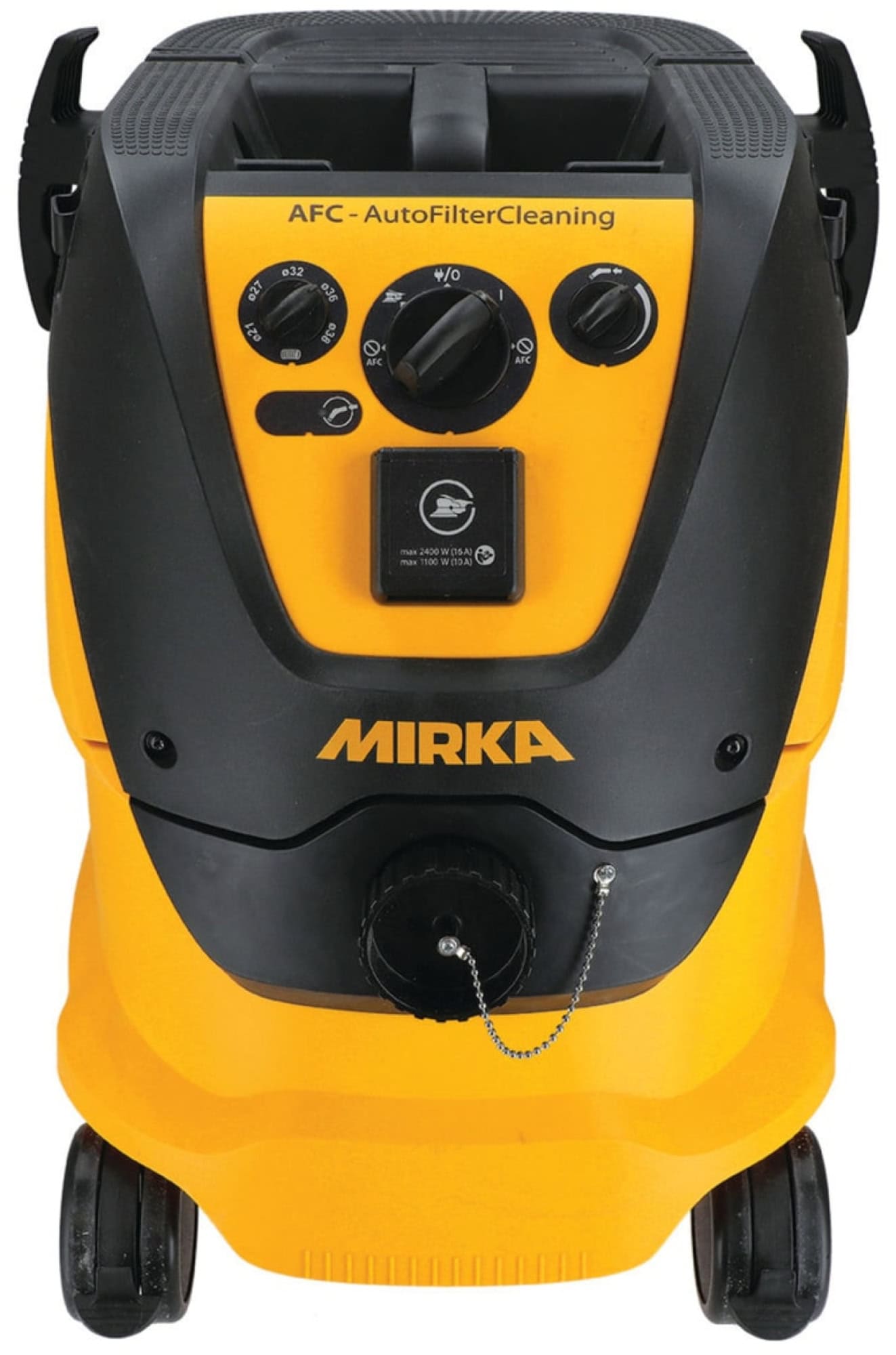 Mirka® Industrie Staubsauger 1230 M AFC 8999220111, 30 Liter, Nass & Trocken, 1,63 PS / 1200 Watt, 4.500 L/.Min., Staubklasse M, Anti Statisch (ESD), Automatische Filterreinigung, Auto Start, Für staubfreies Schleifen & Arbeiten am Arbeitsplatz