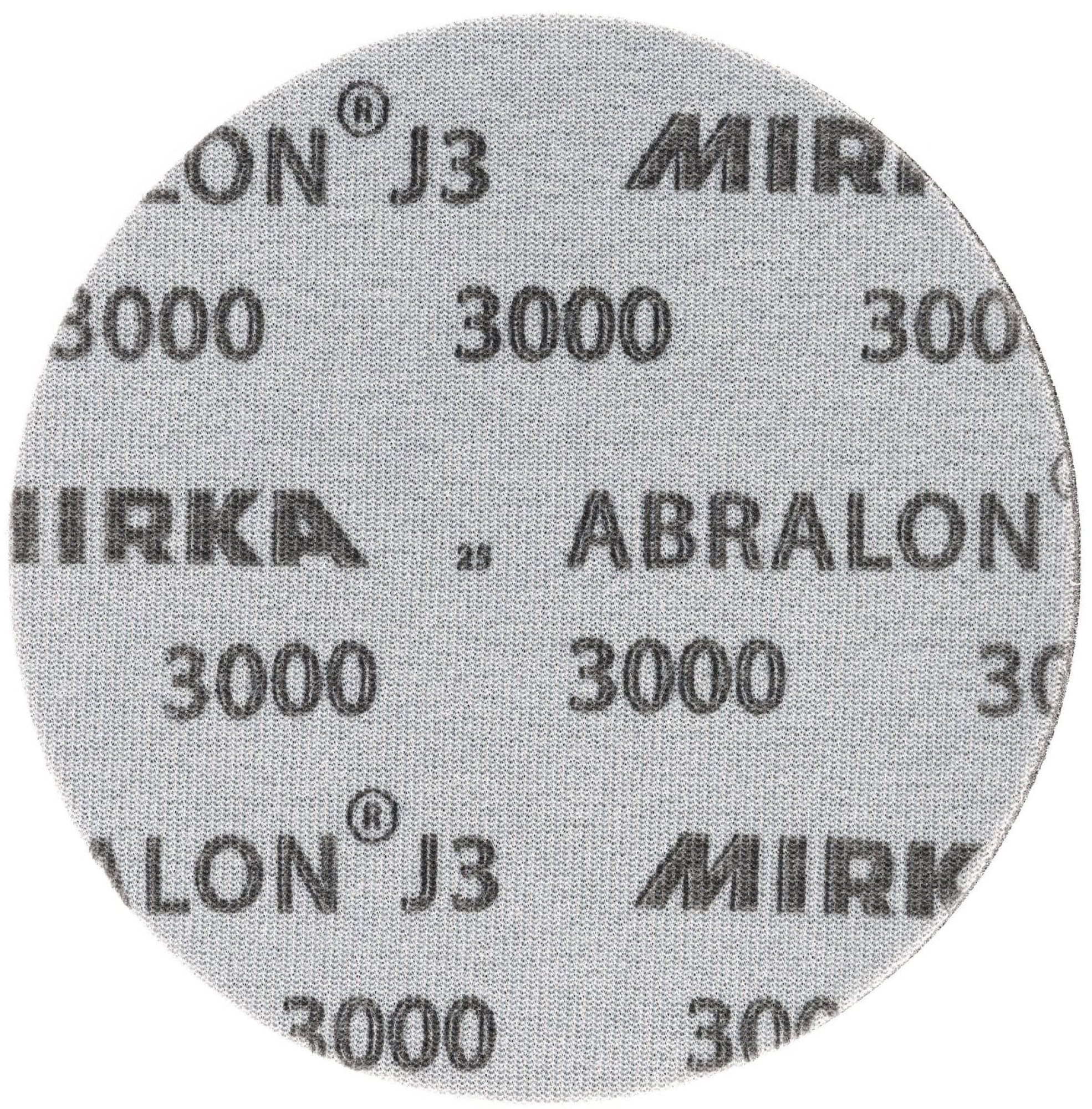 Mirka® Abralon J3 8M030194, Ø 150 mm, P2000, S, Ungelocht, Kletthaftend, Schleifscheibe mit Siliziumkarbidkorn, Für Finish- und Polierarbeiten an Werkstücken