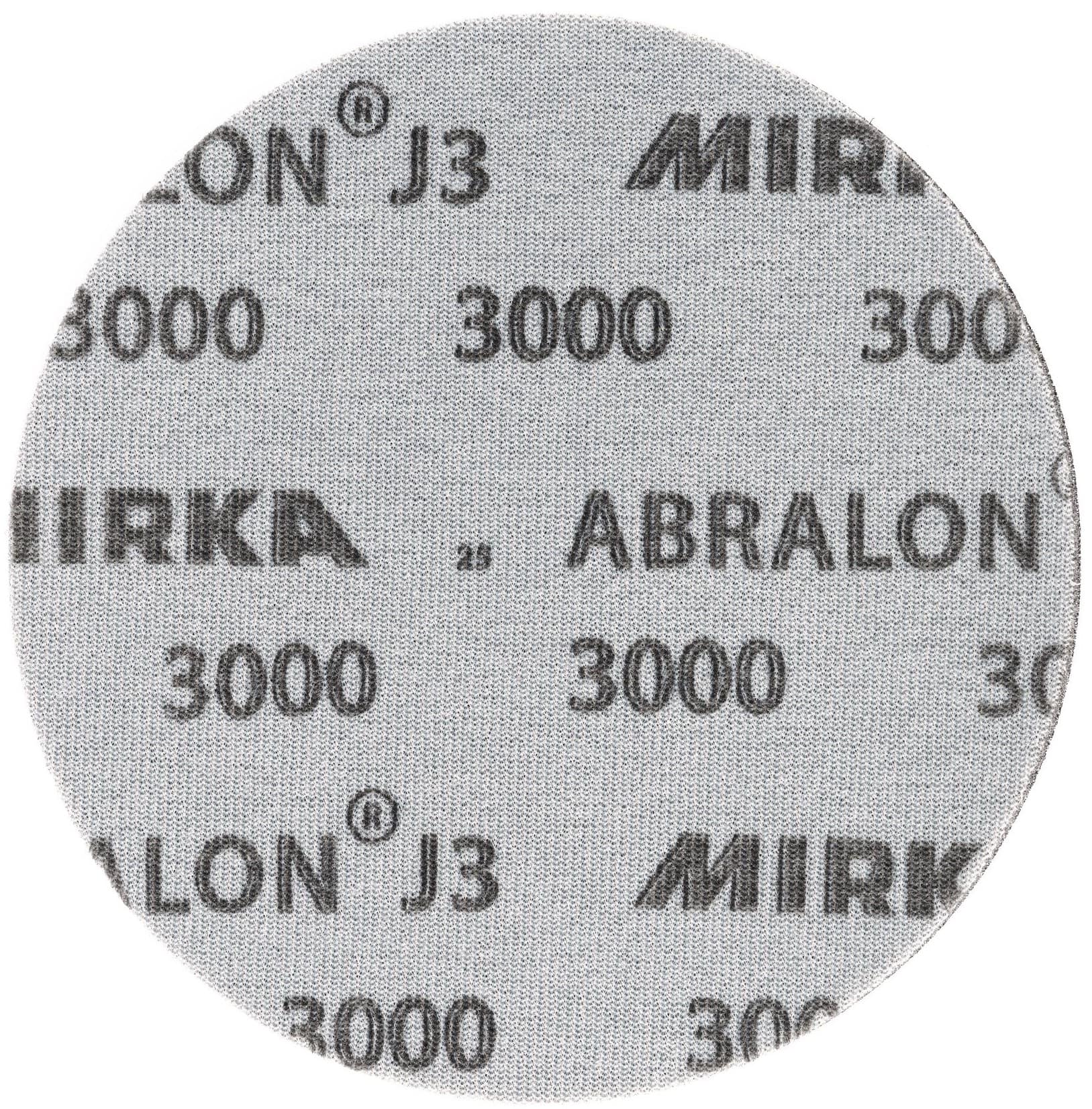 Mirka® Abralon J3 8M055363, Ø 225 mm, P2000, S, Ungelocht, Kletthaftend, Schleifscheibe mit Siliziumkarbidkorn, Für Finish- und Polierarbeiten an Werkstücken