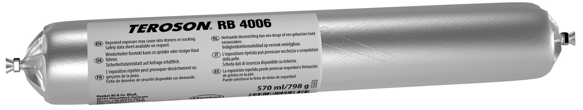 Henkel™ Teroson® RB 4006 Montagedichtstoff , 570 ml, Grau, Pastös, 1115969, Für verschiedene Untergründe
