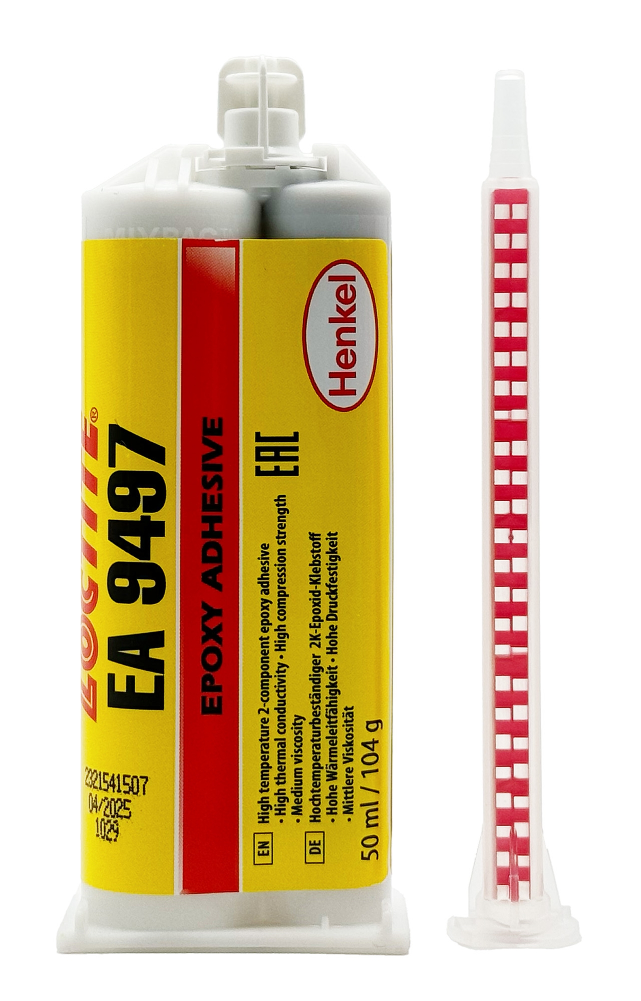 Henkel™ Loctite® Epoxid Strukturklebstoff EA 9497, 50 ml, Grau, 2:1, Mittel, 2K, 2053807, Für wärmeleitfähige Klebeanwendungen