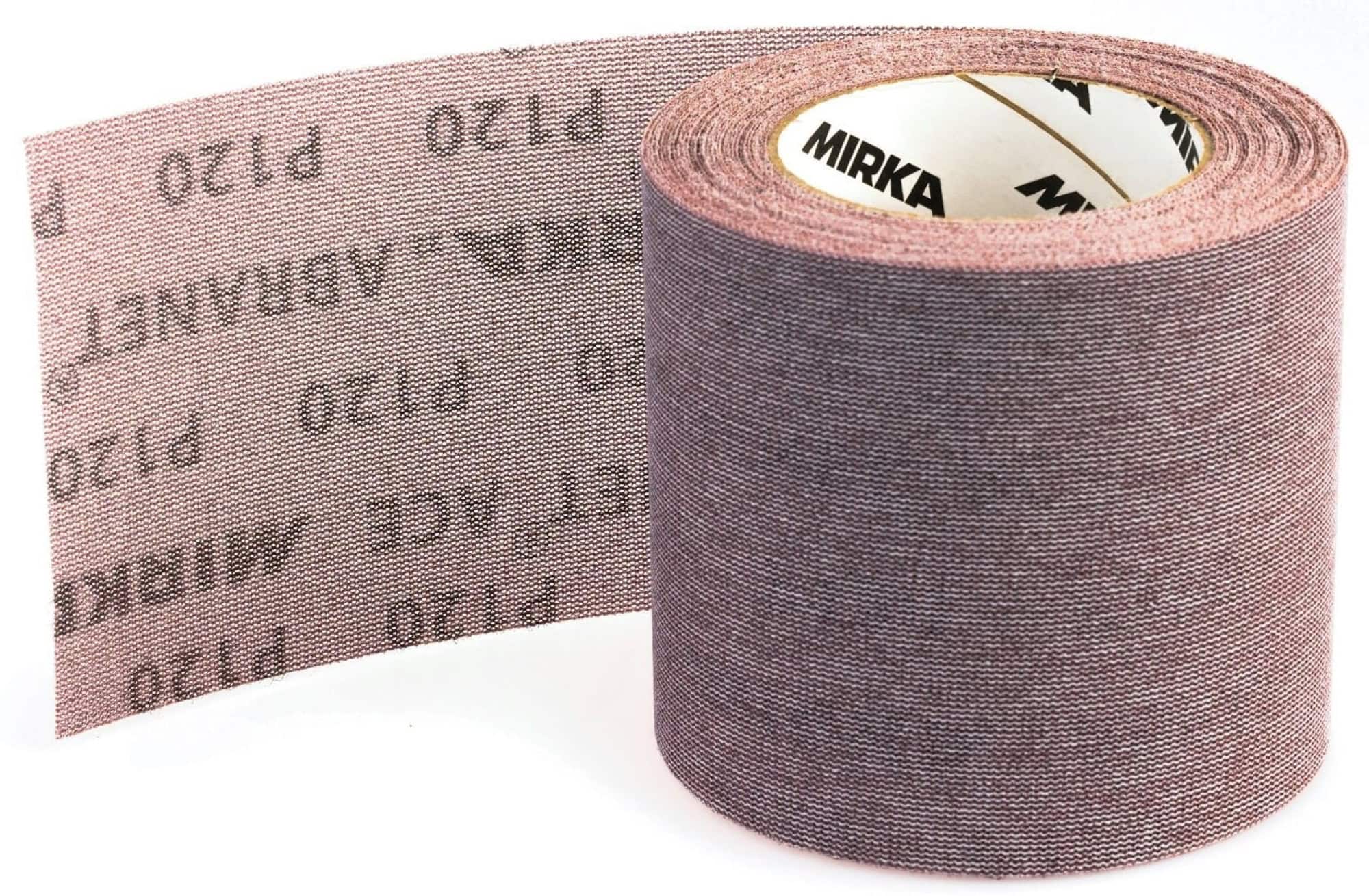 Mirka® Abranet Ace AC5BY001323R, 115 mm x 10 m, P320, Gitternetz, Kletthaftend, PA Gitternetz Schleifrollen mit Keramikkorn