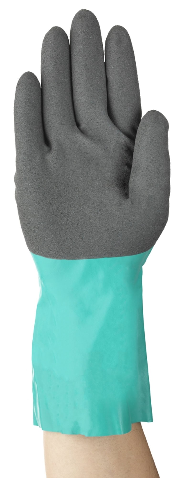 Ansell AlphaTec™ 58-270 Chemikalienschutzhandschuh 58270110, Für präzise Arbeiten mit Chemikalienschutz, Größe 11, Grau, 300 mm lang, mit Ansell GRIP™ Technologie