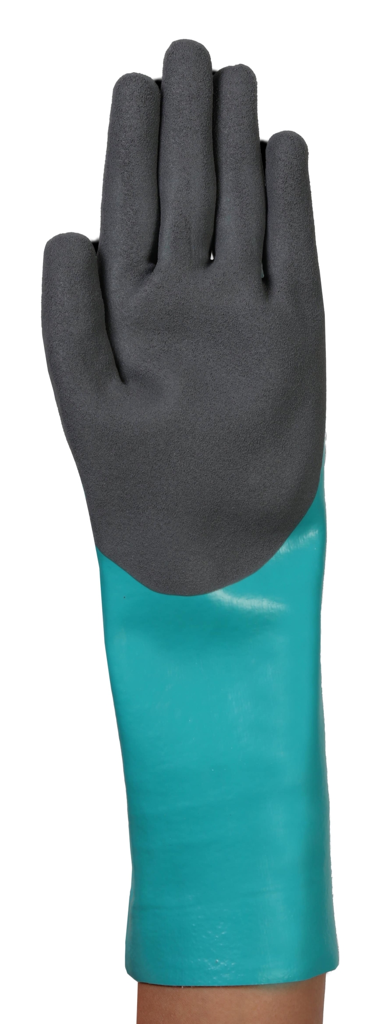 Preview: Ansell AlphaTec™ 58-835 Chemikalienschutzhandschuh 58835110, Für Schnitt- und Chemikalienschutz, Größe 11, Grau, 350 mm lang, Mit INTERCEPT™ und ANSELL GRIP™ Technologie