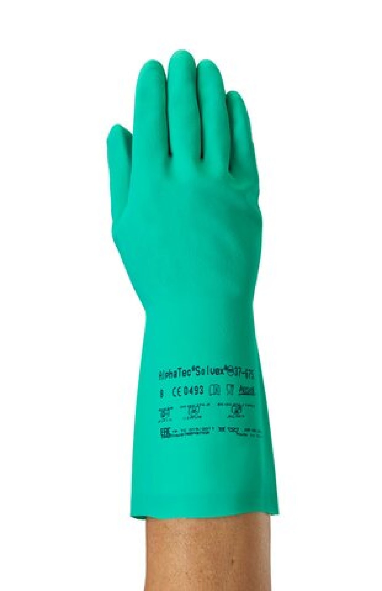 Ansell AlphaTec™ Solvex™ 37-675 Chemikalienschutzhandschuh 37675060, Für chemische Verarbeitungsprozesse, Größe 6, Grün, 330 mm lang, Mit hoher Fingerfertigkeit