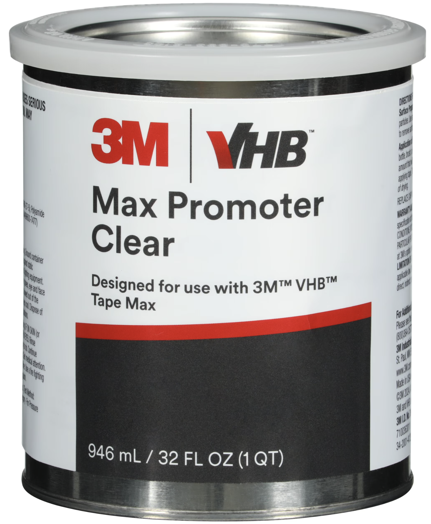 3M™ VHB™ MAX Haftvermittler VHBMAX946, 946 ml, Transparent, Für VHB™ MAX Klebebänder zur Verbesserung der Klebeleistung