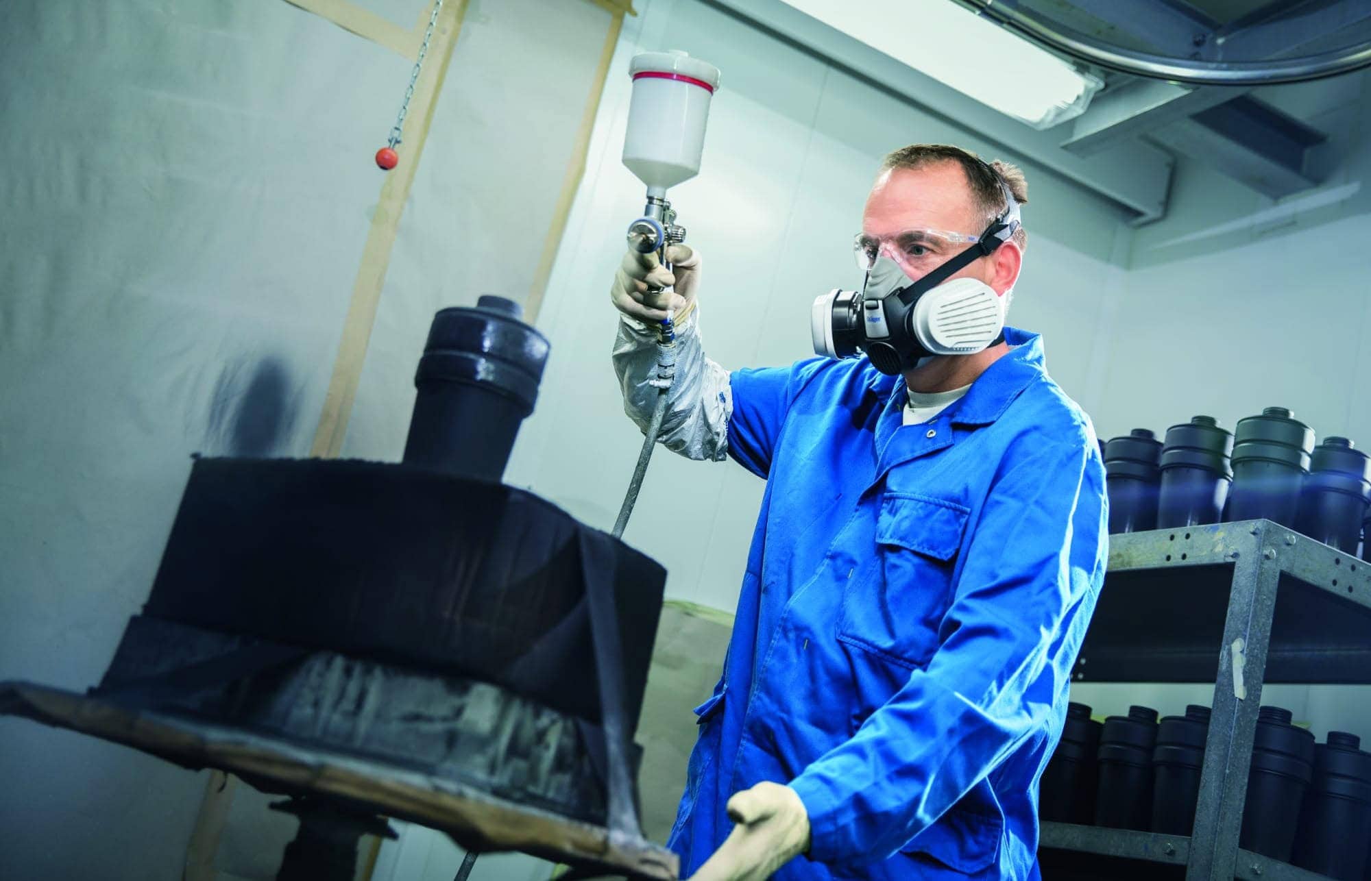 Dräger® X-plore® 3300 Gasmaske / Halbmaske Handwerker Set 3701431, Größe S, P3 R D Partikelfilter, Soft TPE, Dräger® Bajonett-Klick Filteranschluss