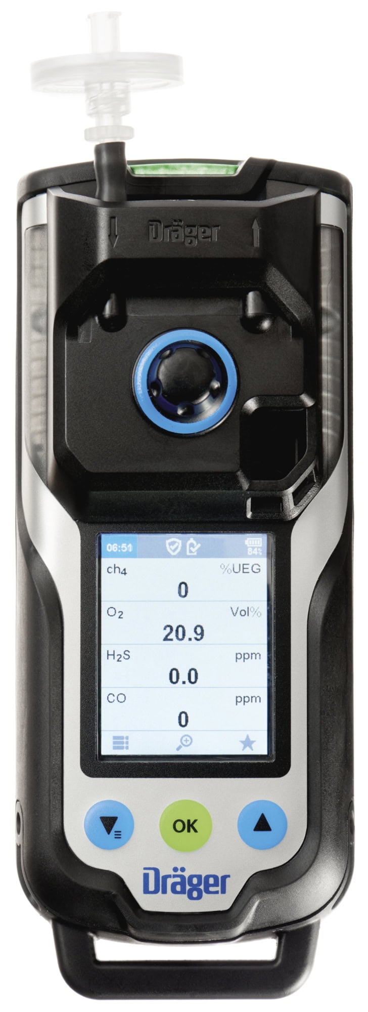Dräger® X-am® 8000 Mehrgasmessgerät Abwasser- & Tiefbauanwendungen Set Standard 8329061, Sensoren: IR EX/CO2, O2, H2S LC/CO LC, 1 bis 7 Gase Messgerät, IP 68 Staub- & Wasserdicht, Für die persönliche Gasüberwachung, Freimessung & Bereichsüberwachung