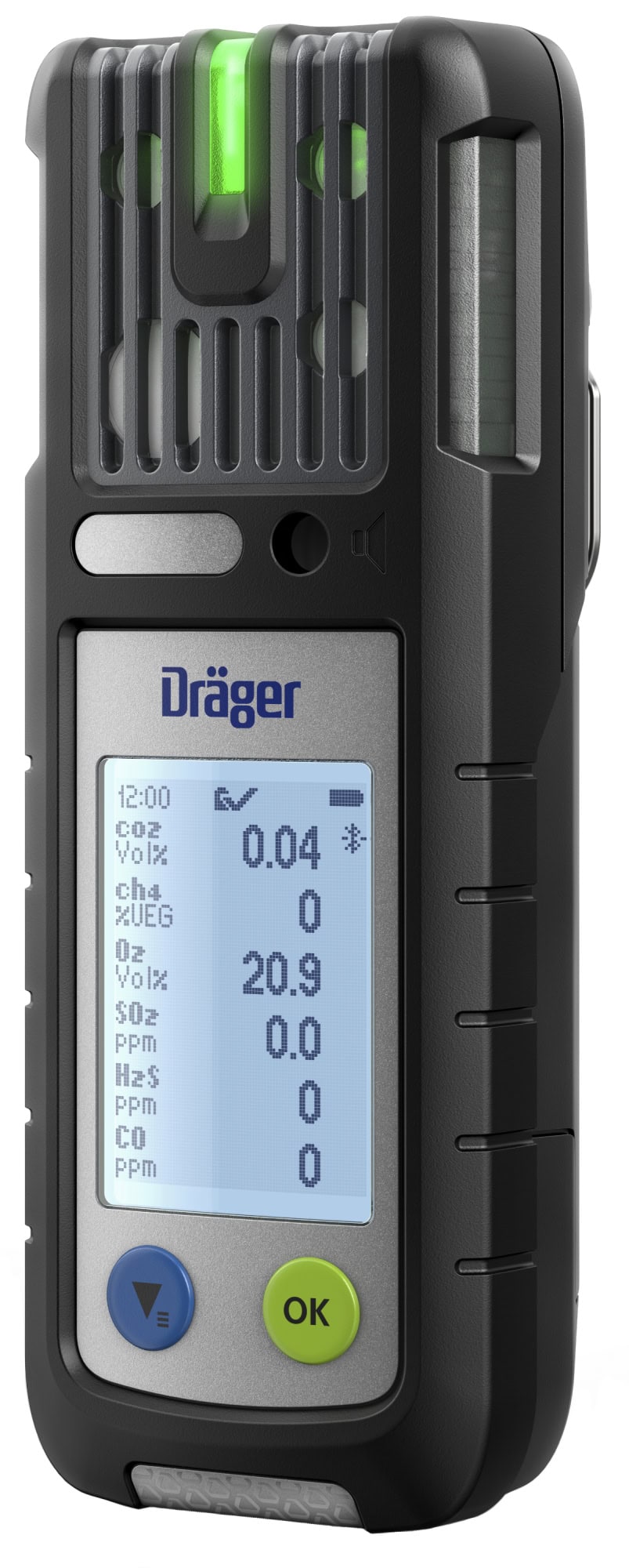 Dräger® X-am® 5800 Mehrgasmessgerät VN00758, CatEx, O2, H2S LC, CO/H2 CP, 1 bis 6 Gase Messgerät, IP 68 Staub- & Wasserdicht, Für die persönliche Gasüberwachung im täglichen Einsatz & Freimessung von Kanälen und Schächten