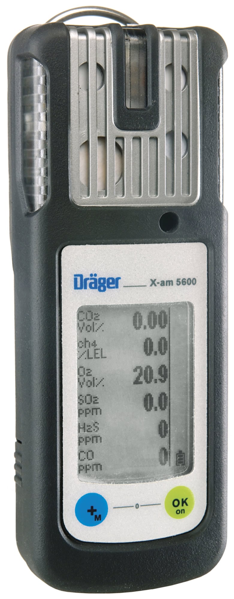 Preview: Dräger® X-am® 5600 Mehrgasmessgerät VN00833, Sensoren: IR EX/CO2, O2, 1 bis 6 Gase Messgerät, IP 67 Wasserdicht, Für die Freimessung von Kanälen, Schächten und geschlossenen Räumen