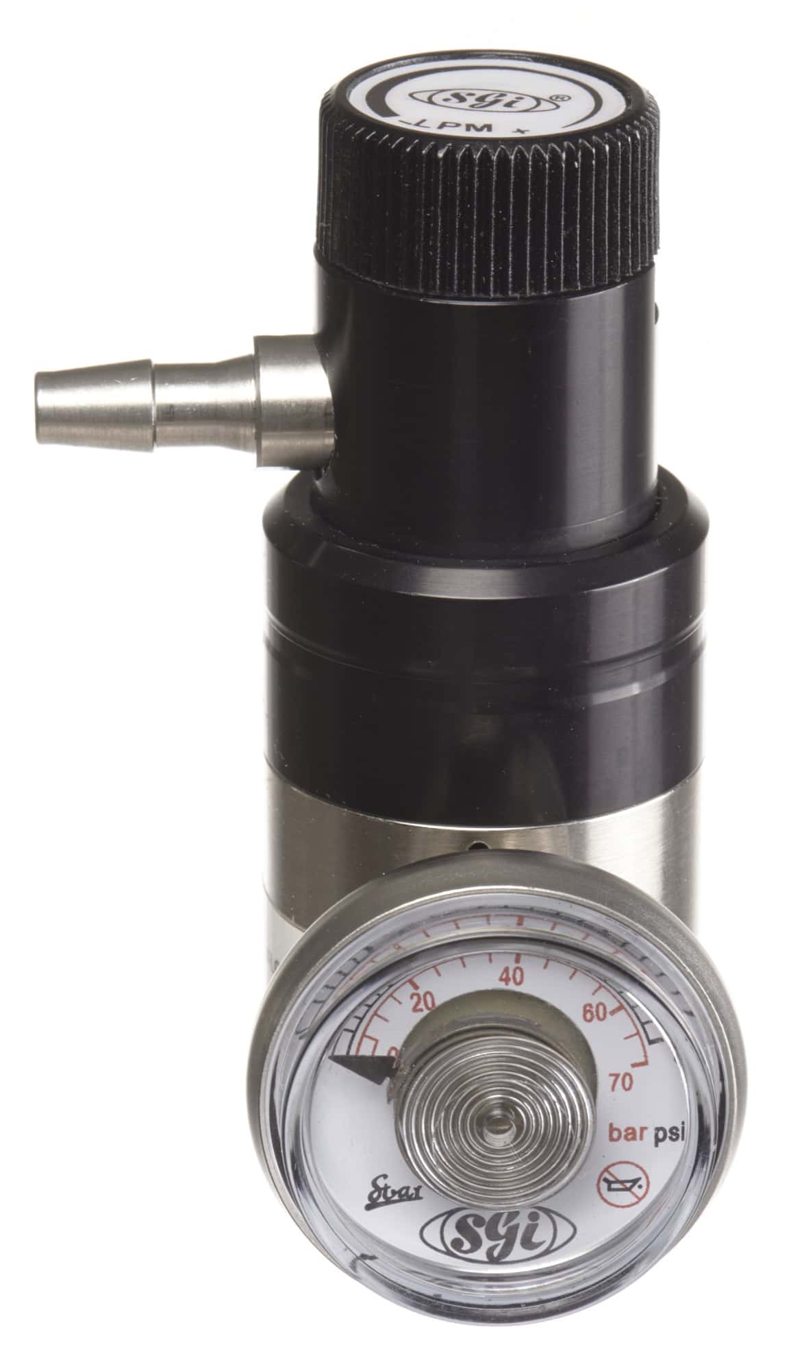 Dräger® Durchflussvariables Regulierungsventil C-10, 4930604, Edelstahl, Manuelles Ventil, 0,5 bis 5 Liter/Min., Geeignet auch für reaktive Gase, Für Gaswarngeräte mit/ohne interne Pumpe