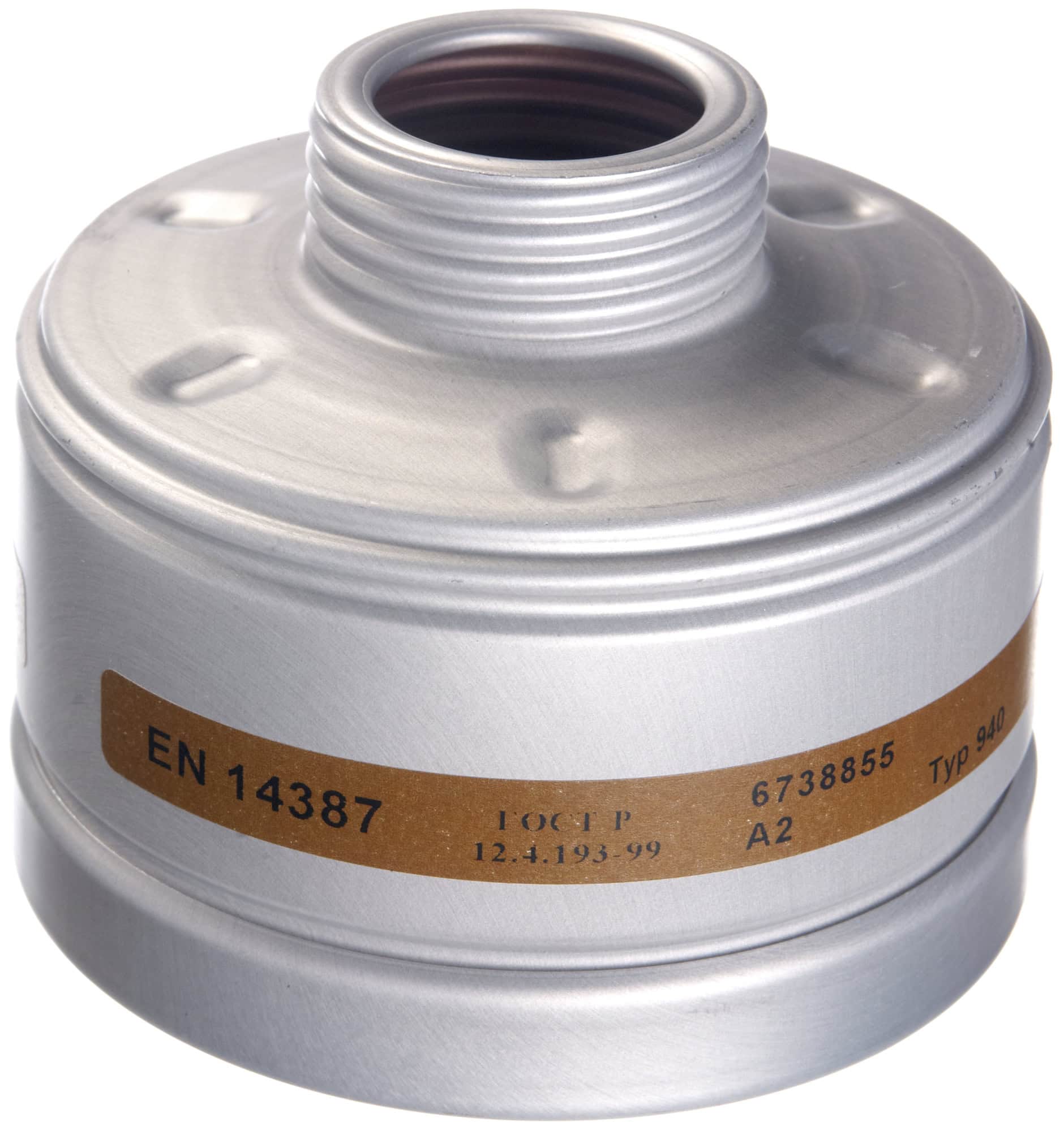 Dräger® X-plore® RD40 Gasfilter 940, 6738855, A2 R, 40 mm Rundfilteranschluss [NATO Standard], Gasfilter gegen organische Gase & Dämpfe