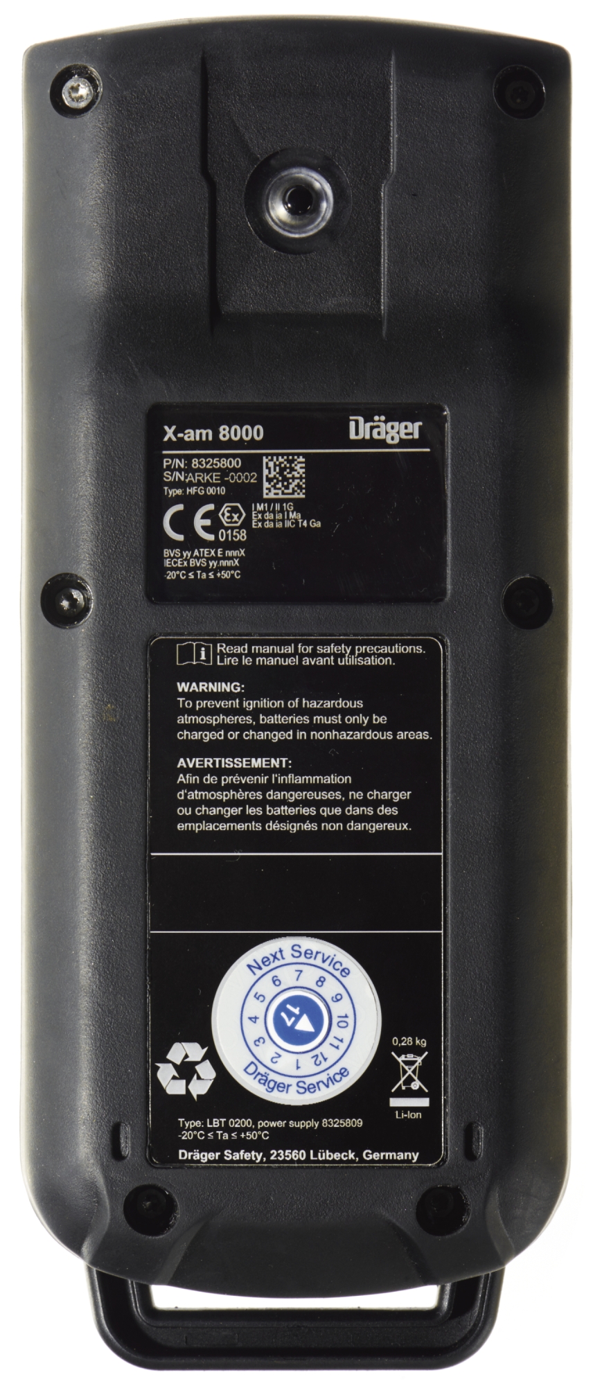 Dräger® X-am® 8000 Mehrgasmessgerät 8325875, Basisversion Pumpe, Interne Pumpe, Ohne Sensoren, 1 bis 7 Gase Messgerät, IP 68 Staub- & Wasserdicht, Für die persönliche Gasüberwachung im täglichen Einsatz, Freimessung & Bereichsüberwachung