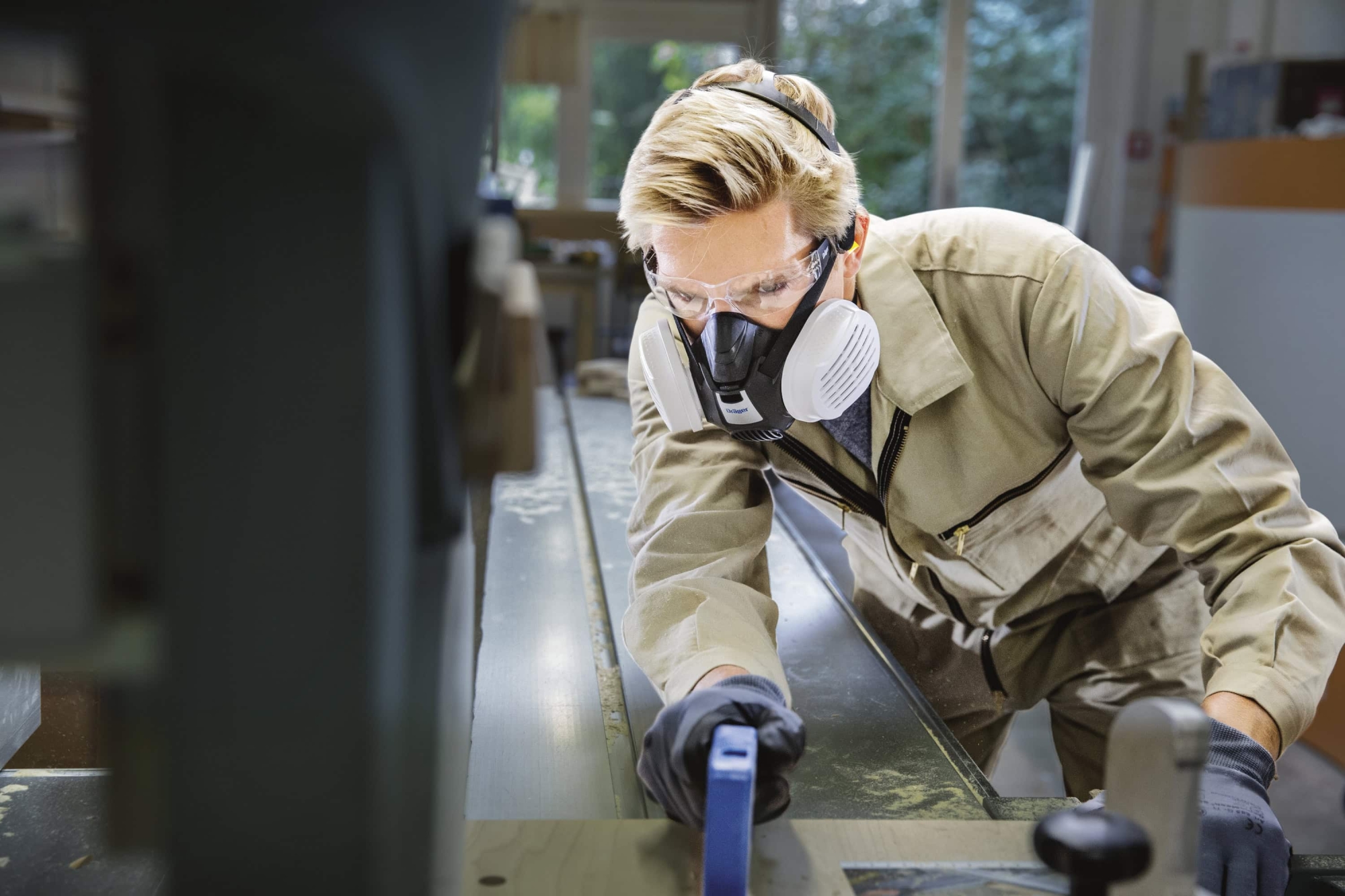 Dräger® X-plore® 3500 Gasmaske / Halbmaske Handwerker Set 3708067, Größe S, P3 R D Partikelfilter, Dräger Flex, Dräger® Bajonett-Klick Filteranschluss