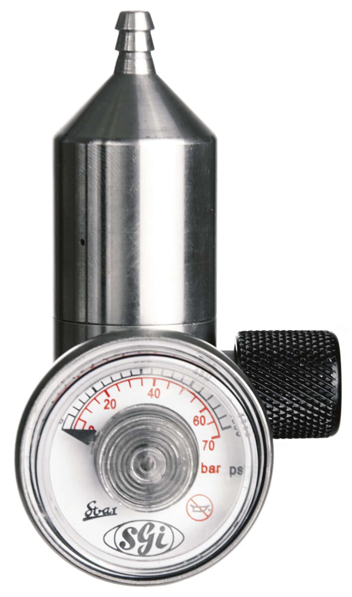 Dräger® Standard Regulierungsventil 716, 6813104, Edelstahl, Manuelles Ventil, 0,5 Liter/Min., Geeignet auch für reaktive Gase, Für Gaswarngeräte ohne interne Pumpe