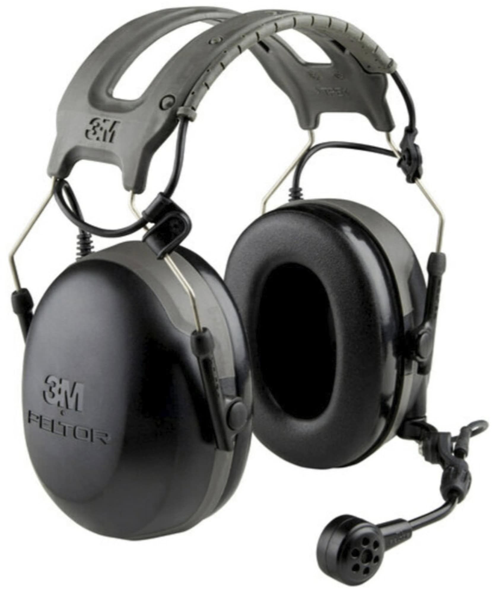 3M™ PELTOR™ CH-3 Kapselgehörschutz Headset MT74H52A-110SV, Für den dauerhaften Einsatz mit externen Funkgerät, SNR = 31 dB, Schwarz, FLX2 Anschluss, Kopfbügel