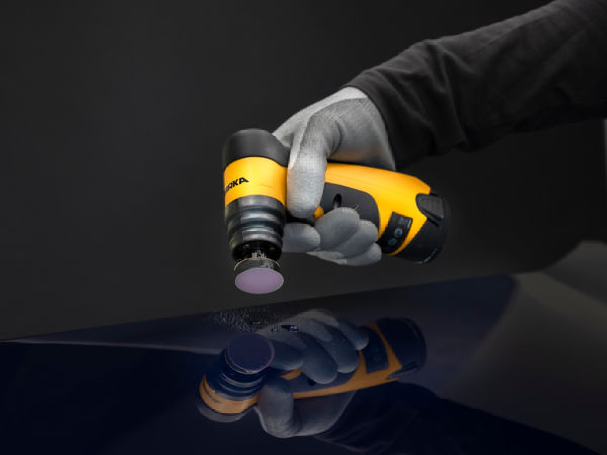 Mirka® Iridium SR 2464300198, Ø 34 mm, P2500, S, Violett, Kletthaftend, Polyesterfilm, Schleifblüten mit Silikonkarbidkorn, Für Finisharbeiten
