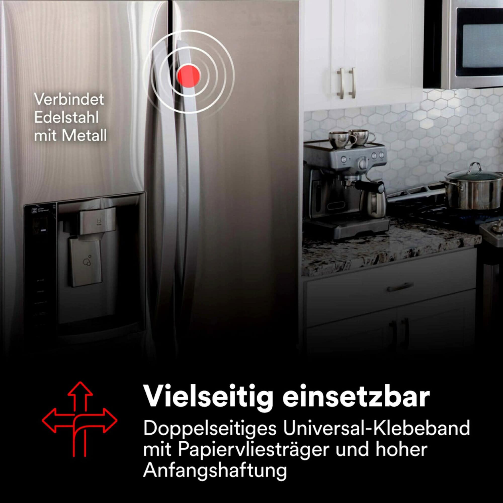 3M™ Doppelseitiges Vliesklebeband 56412, 1000 mm x 50 m, 0,12 mm, Transparent, Lösemittelfrei, Für Verklebungen mit hoher Oberflächenenergie