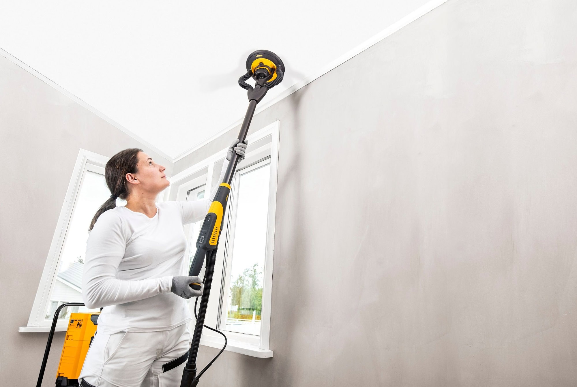 Mirka® LEROS 950CV + DEXOS Wand & Deckenschliff Starter Kit KIT2553CDMDE, Schleifer: Ø 225 mm, 5 mm Schleifhub, Zentralabsaugung, Für absolute Perfektion mit geringsten Aufwand
