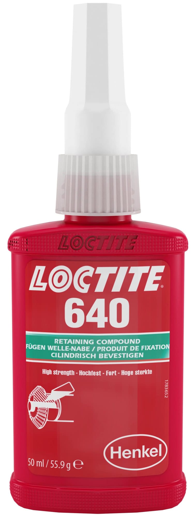 Henkel™ Loctite® Fügeklebstoff 640, 50 ml, Grün, Für längere Bearbeitungszeit