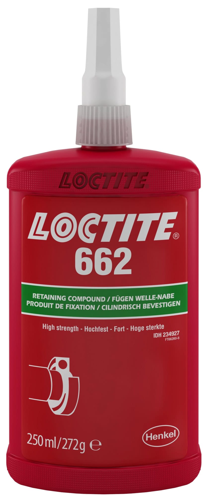 Henkel™ Loctite® 662 Fügeklebstoff, 250 ml, Bernstein, 234927, Hochfest, auch UV-härtend