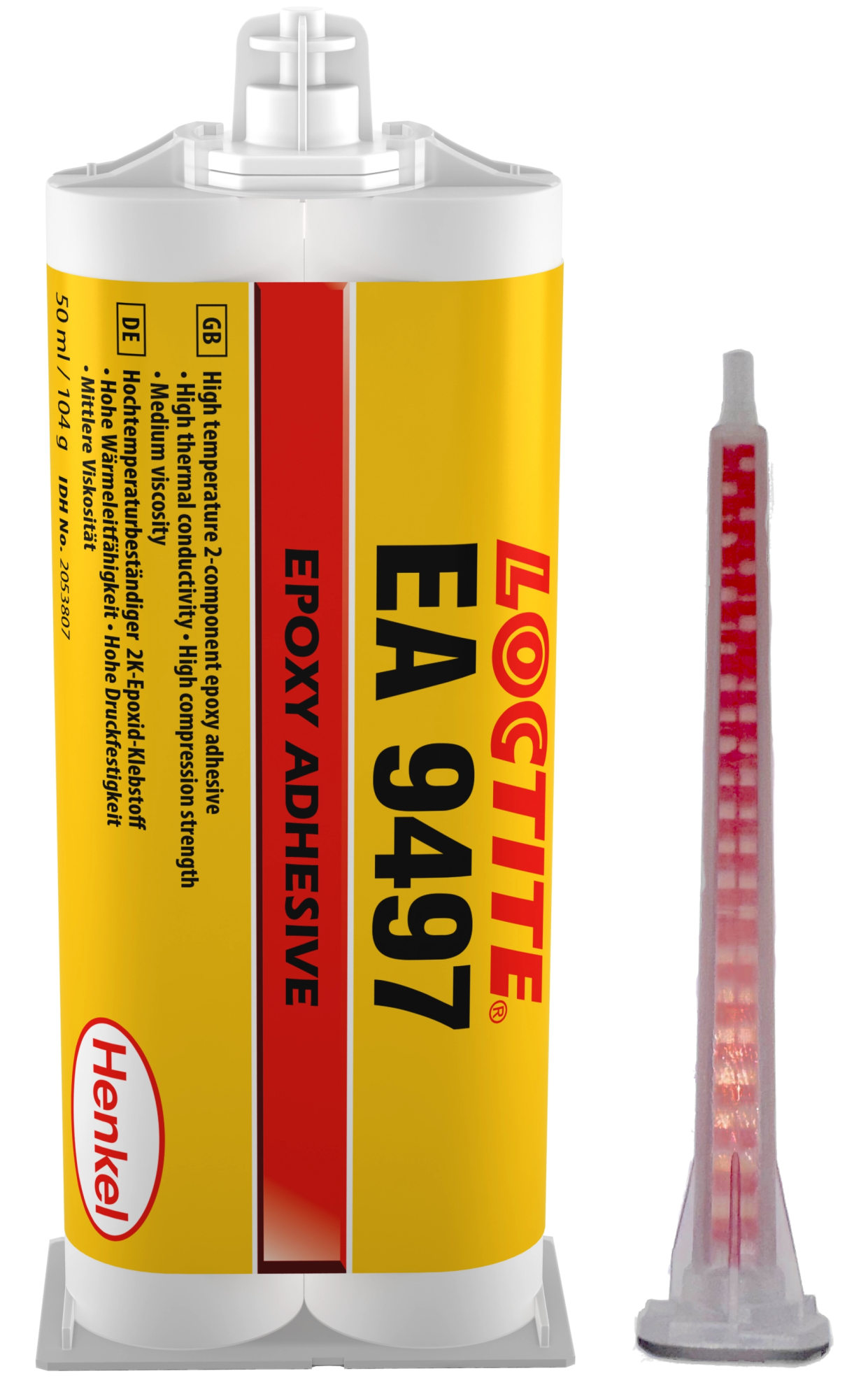 Henkel™ Loctite® Epoxid Strukturklebstoff EA 9497, 50 ml, Grau, 2:1, Mittel, 2K, 2053807, Für wärmeleitfähige Klebeanwendungen