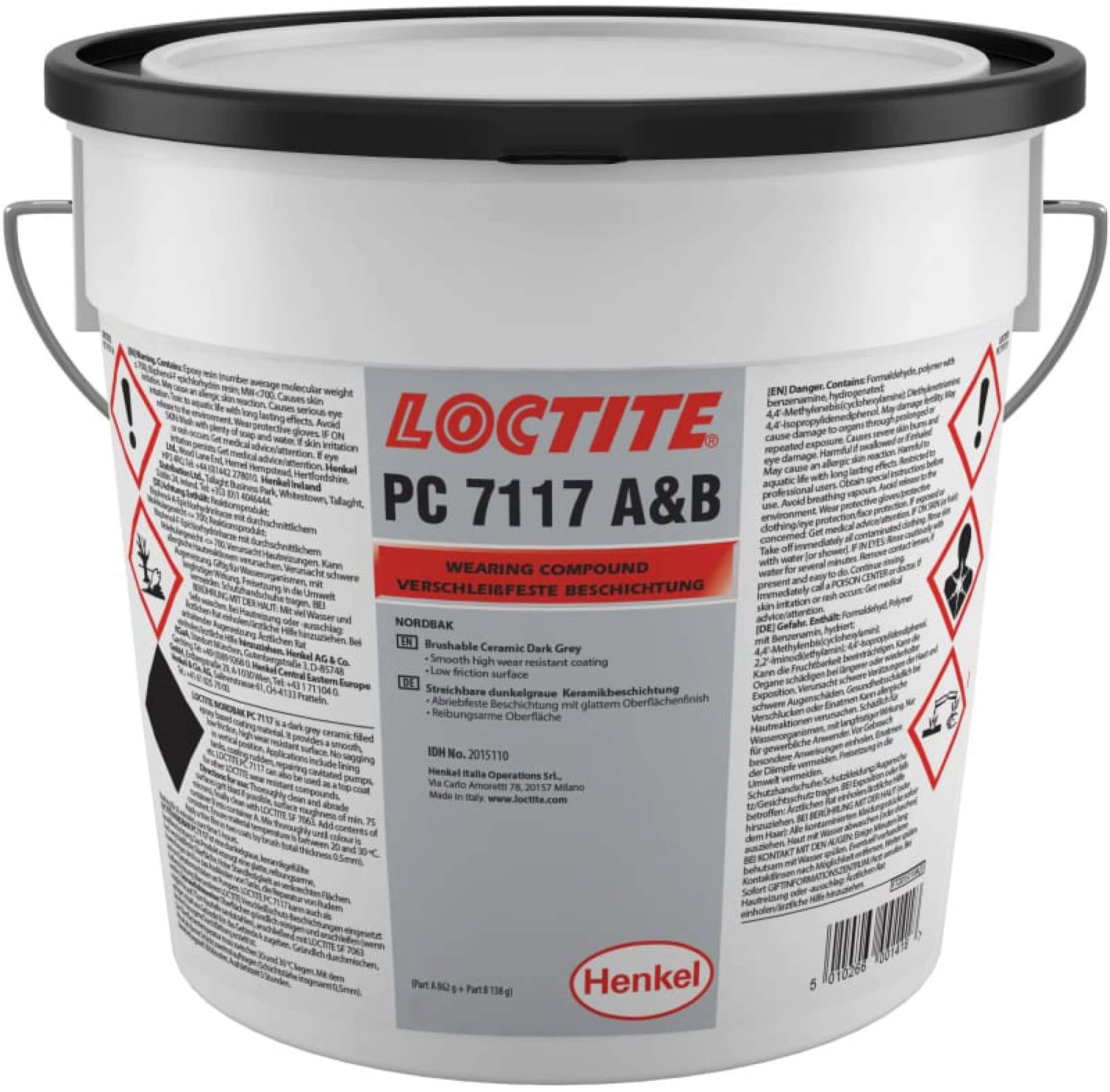 Henkel™ Loctite® PC 7117 Epoxidbeschichtung, 6 Kg, Schwarz, 100 : 30, 2K, 2015042, Reibungsarme Hochglanzbeschichtung