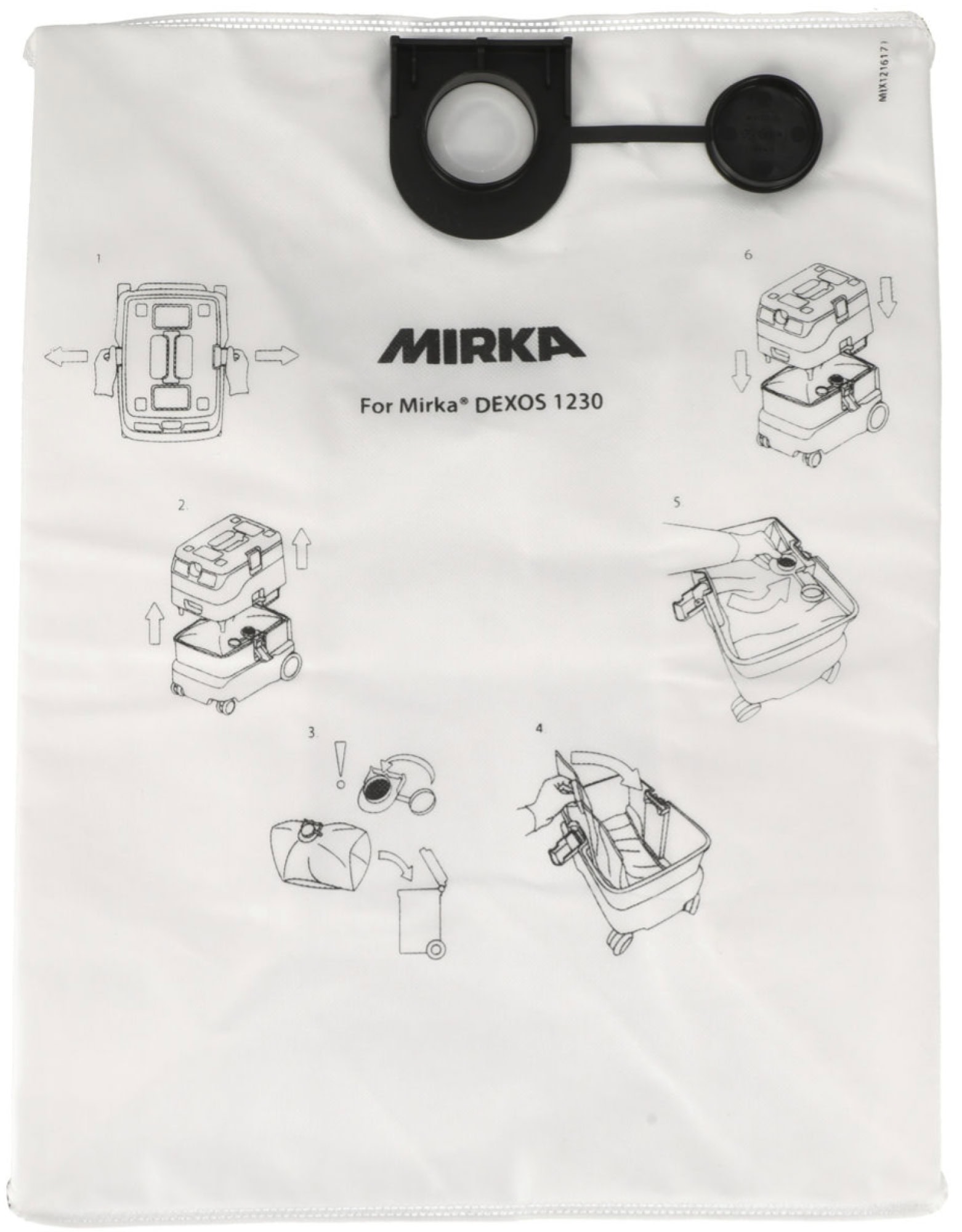 Mirka® DEXOS Filterbeutel MIX1216171, Ersatzfilterbeutel aus Fleece für Mirka® DEXOS Industriesauger 1230