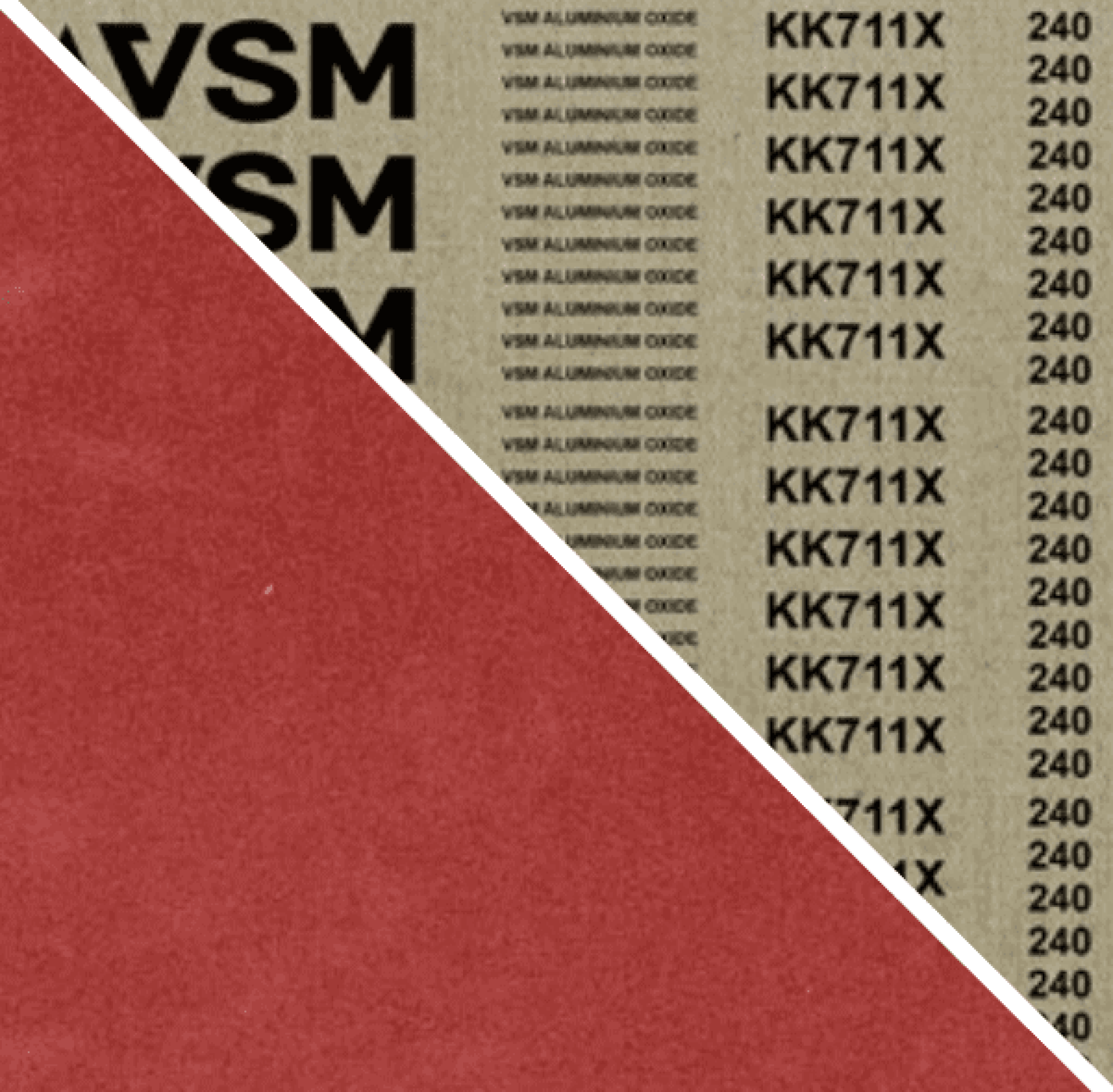 VSM ALUMINIUMOXID KK711X 730068, 1450 mm x 2620 mm, A, P240, X-Baumwolle, Ausführung (E07), Rot-braun, Breitschleifband mit Aluminium, Für Edelstahl und NE-Metalle