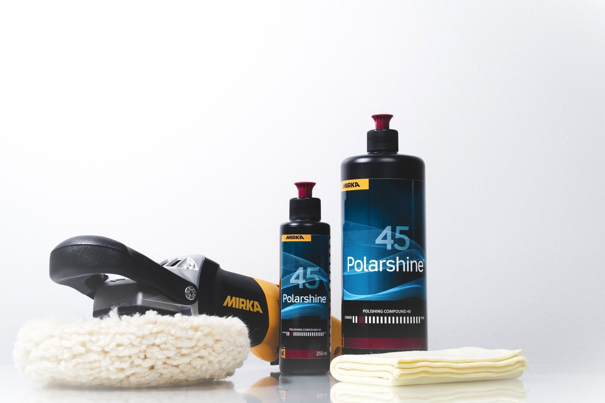 Mirka® Polarshine 45 7994502511, 250 ml, Grobe Politur zur Vorbereitung bei Kratzern und starken Oxidationen