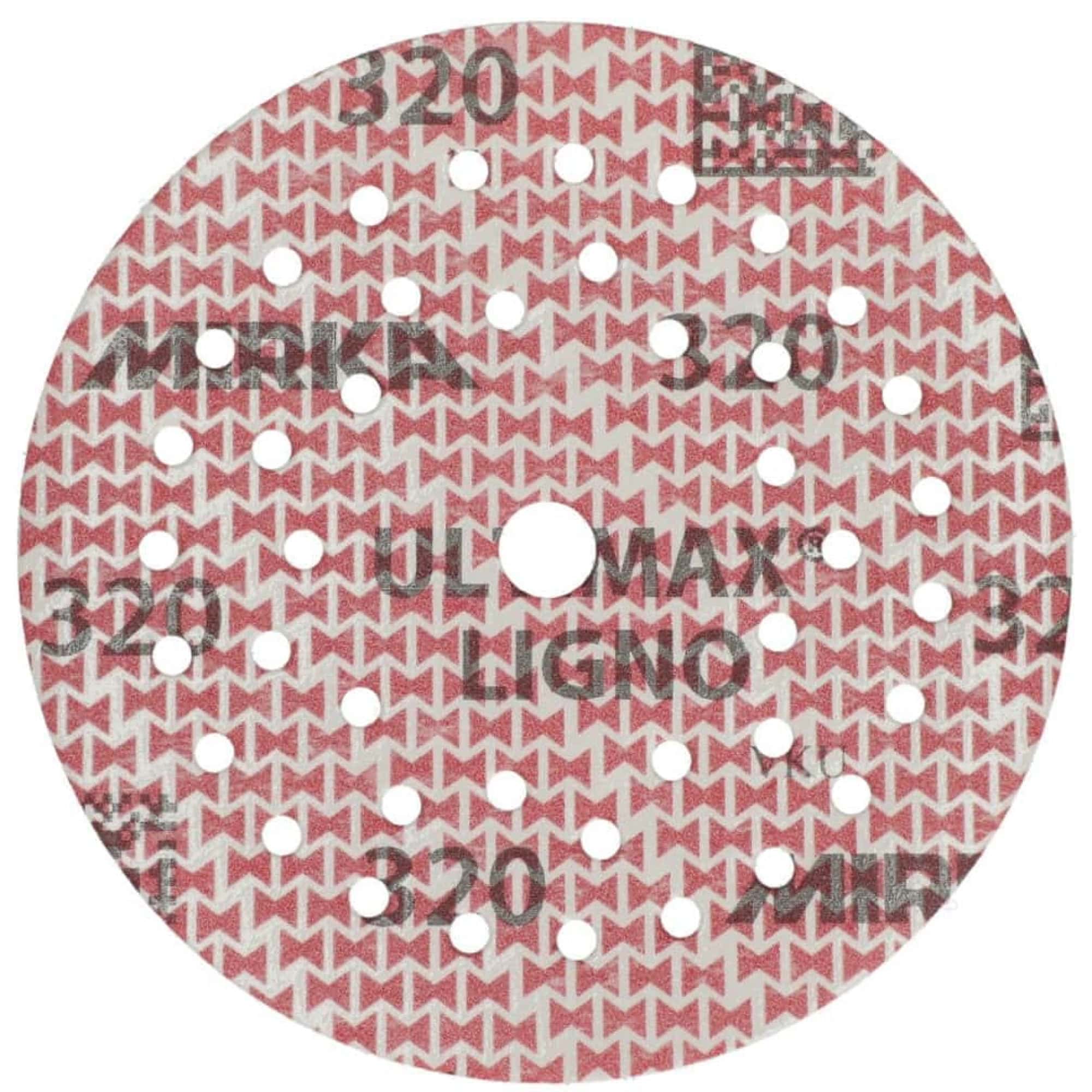 Mirka® Ultimax® Ligno Schleifscheiben Testkit SEYLIGNO150, Ø 150 mm, 2x P40, P80, P120, P180, P240, P320, Multilochung, Kletthaftend, Set, Latex Papierschleifscheibe mit Keramik- & Aluminiumkorn, Ideal für Holzschleifarbeiten