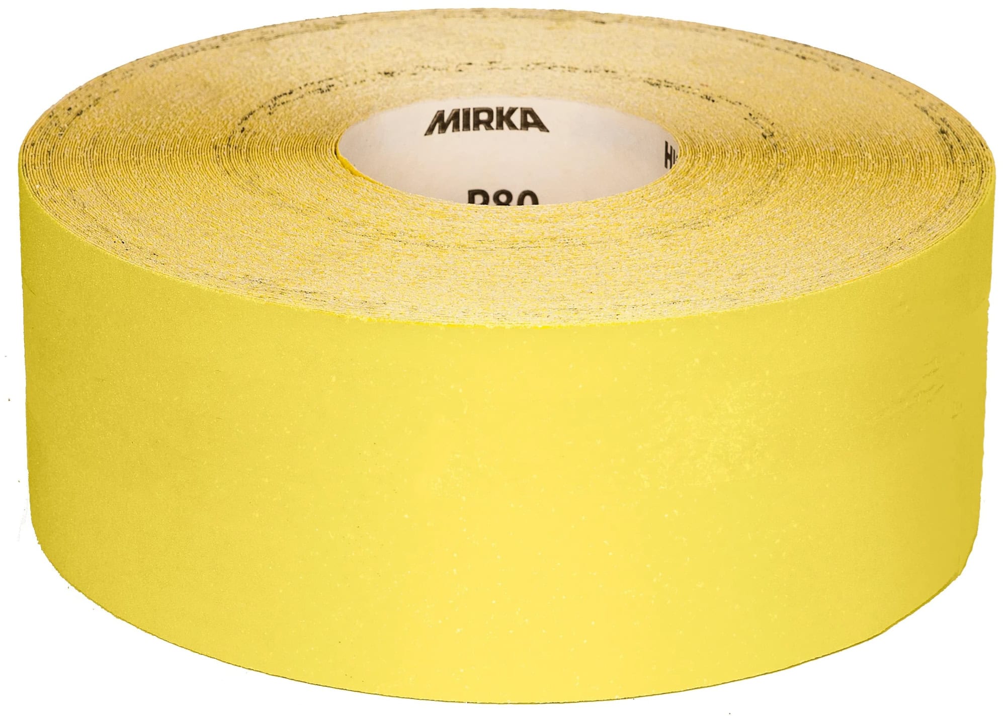 Mirka® Abrasive Yellow Basic Schleifrolle 1651100140Y, 115 mm x 50 m, P40, Ohne Haftung, Aluminiumkorn