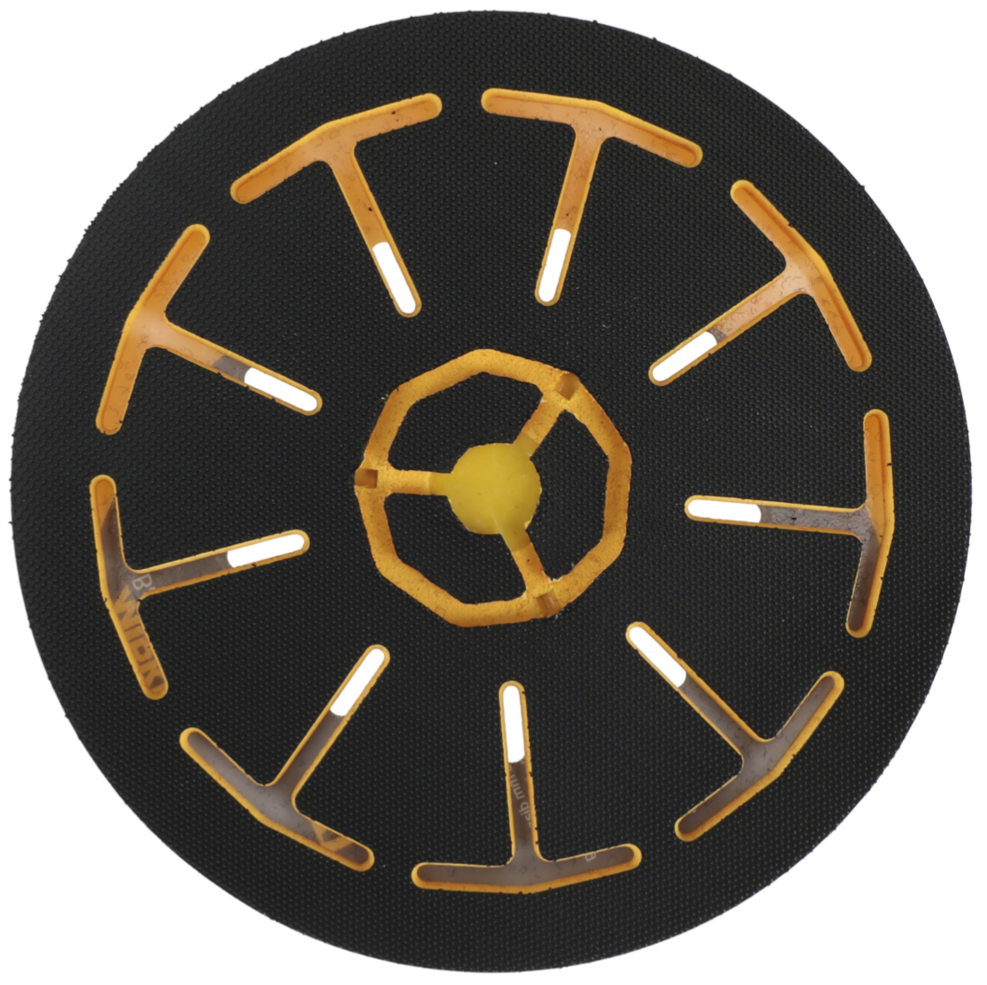 Preview: Mirka® 8292607011, Ø 150 mm, 5/16" Gewinde, Medium, 12T Löcher, Kletthaftend, inkl. 1x Schutzauflage, Multifit® Schleifteller für Lochsysteme: Multilochung und Gitternetzscheiben