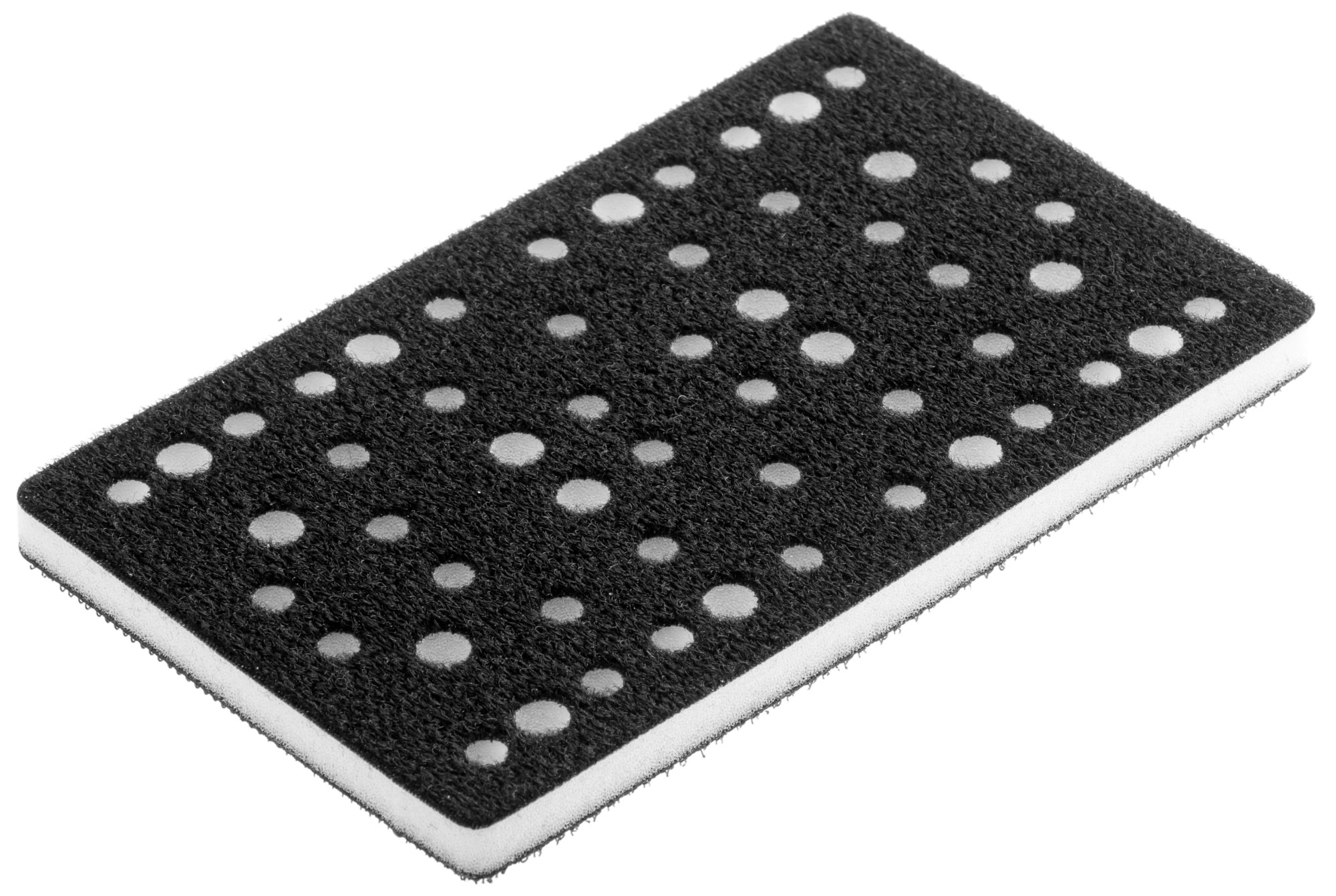 Mirka® 8299501011, 81 x 133 mm, 7 mm, 54 Löcher, Kletthaftend, Softauflage für Schleifschuh, Für Lochsysteme: Multilochung und Gitternetzschleifstreifen