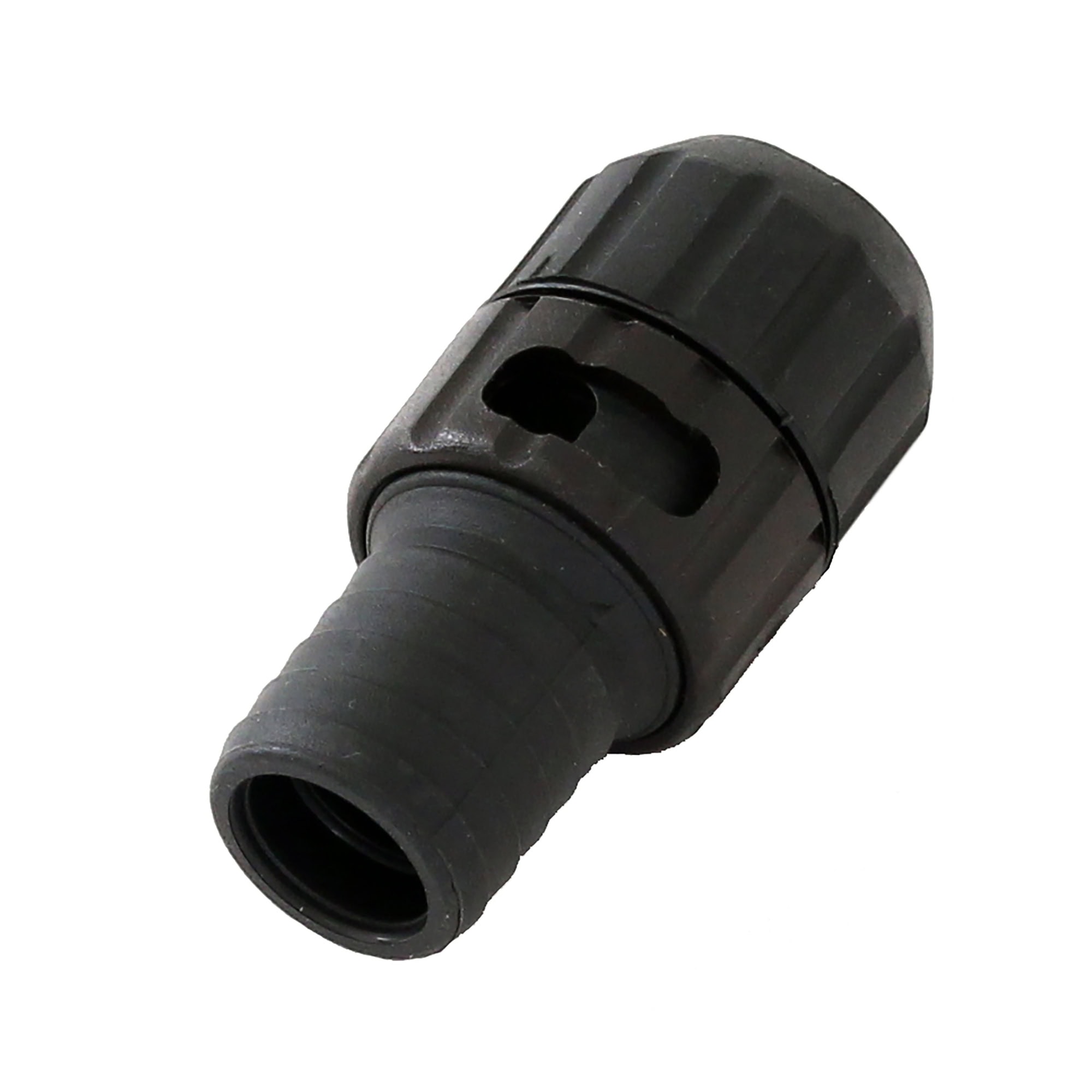 Mirka® Adapter mit Lufteinlass 8391111211, Ø 20 mm, Schwarz, Zum Anschluss von Absaugschläuchen an Mirka® Handblöcken