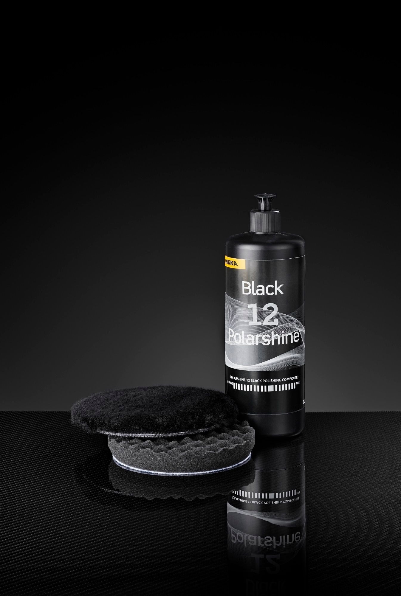Mirka® Polarshine 12 Black 7991200511B, 5 Liter, Mittelgrobe Politur für Kratzer speziell auf dunklen Oberflächen