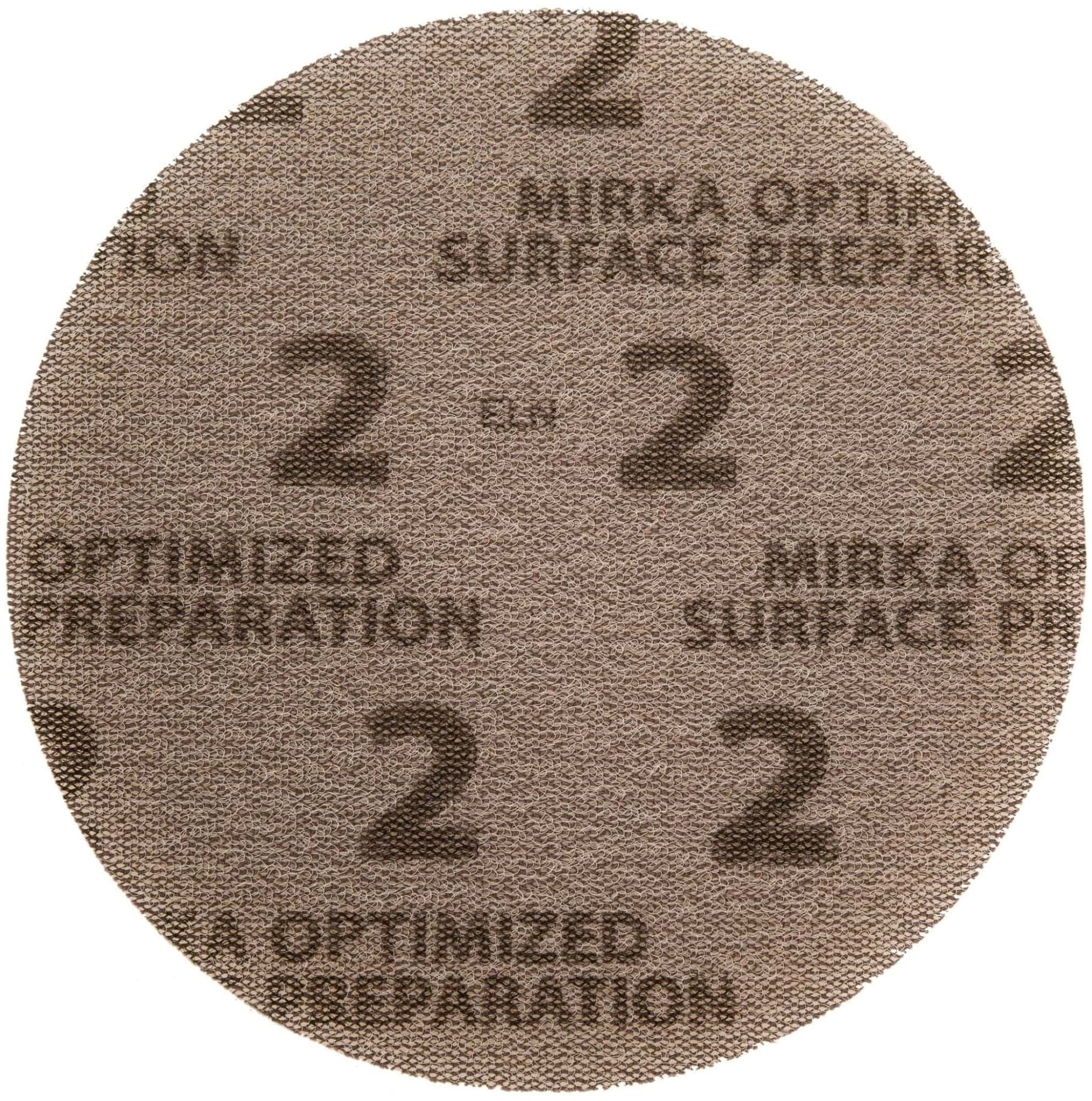 Mirka® OSP OS24105002A, OSP-2, Ø 150 mm, Gelb, Gitternetz, Kletthaftend, Schleifscheibe mit Aluminium- und Präzisions-Keramikkorn