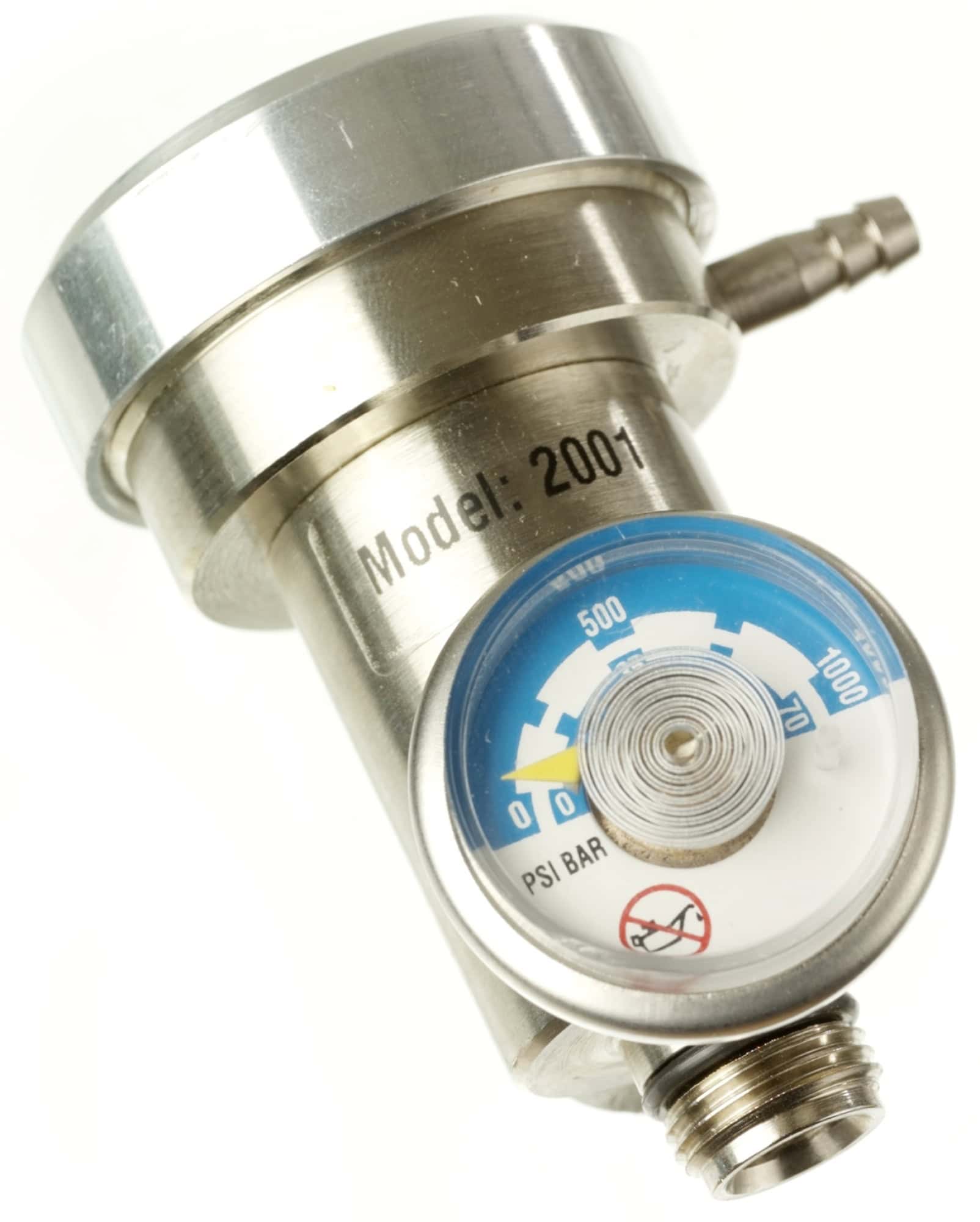 Dräger® On-Demand Druckminderer 2001, 8316556, Messing, Automatik Ventil, 0,5 Liter/Min., Geeignet für nicht reaktive Gase, Für Gaswarngeräte mit interner Pumpe / Dräger® E-Cal Stationen