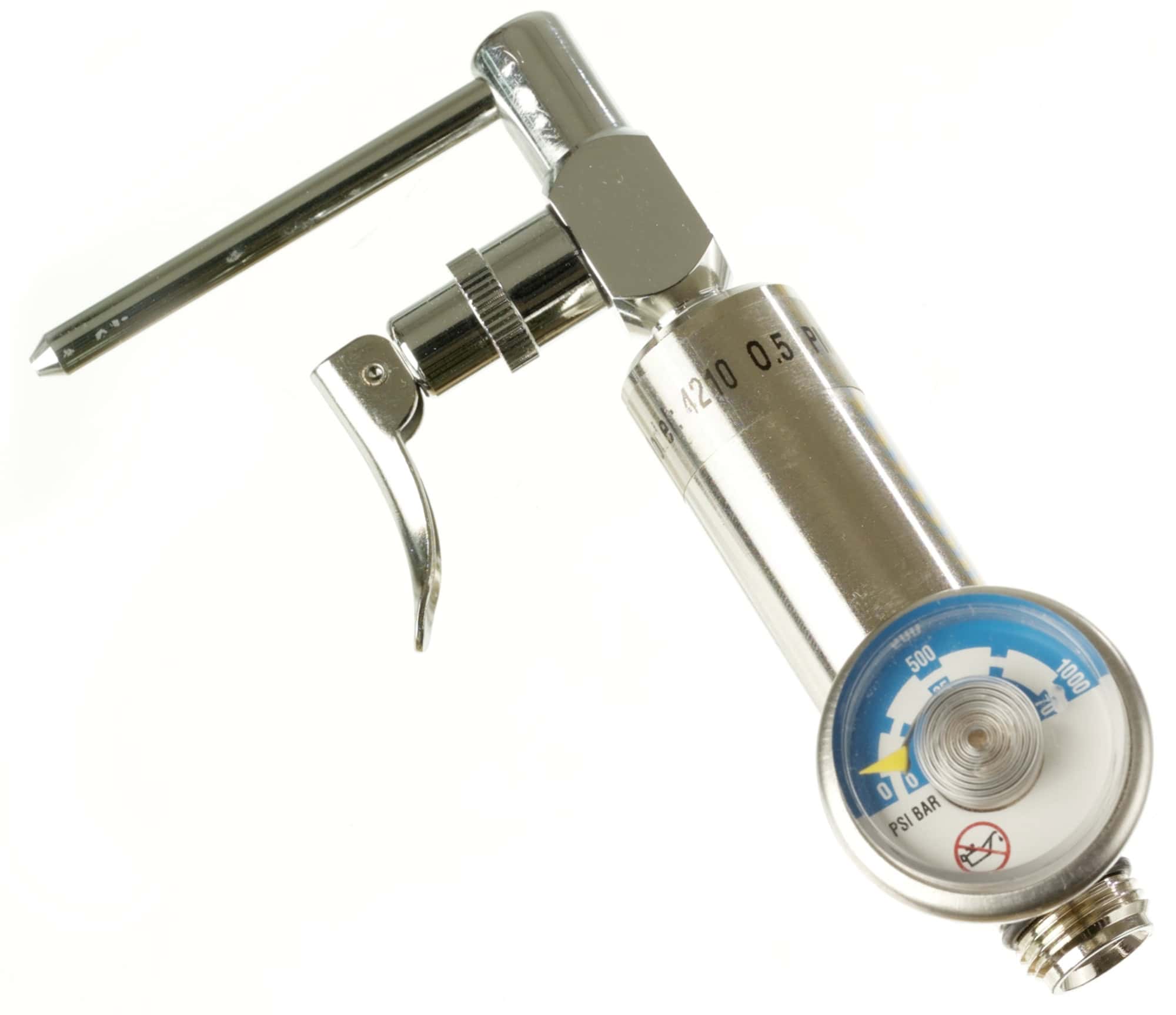 Dräger® Regulierungsventil Trigger 4210, 6810649, Messing, Manuelles Ventil, 0,5 Liter/Min., Geeignet für nicht reaktive Gase, Für Gaswarngeräte mit/ohne interne Pumpe