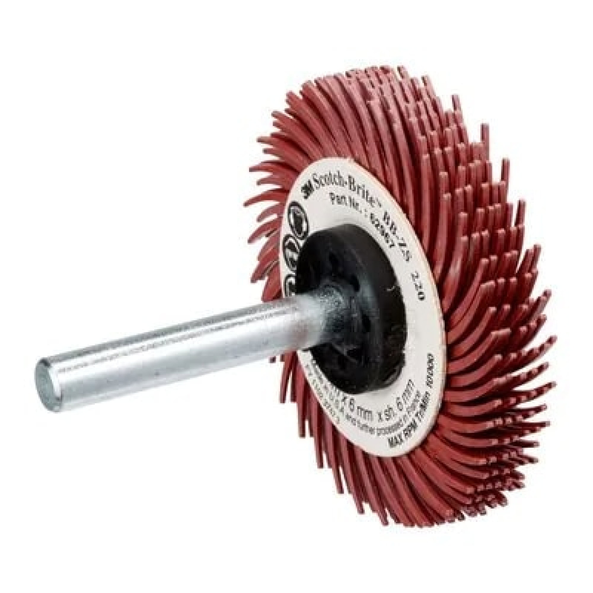 3M™ Scotch-Brite™ BB-ZS 62967, Ø 50 mm x 6 mm, P220, Typ C, Rot, 15.000 U./Min., Bristle Brush, Für Reinigungs- und Finisharbeiten