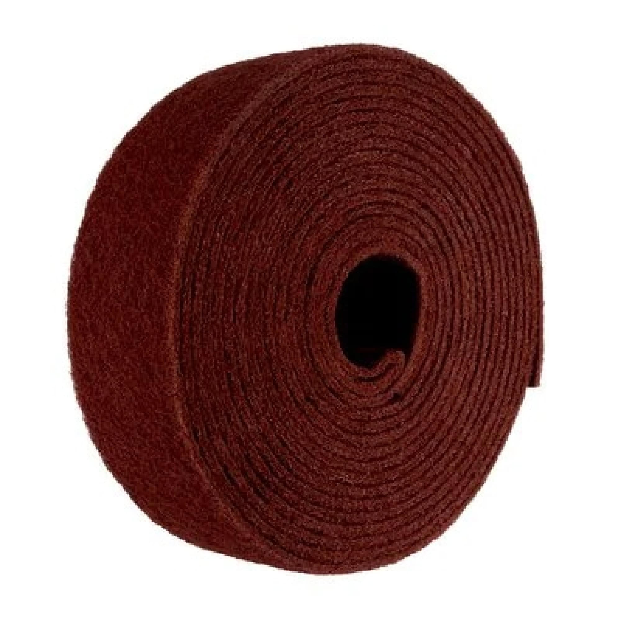 3M™ Scotch-Brite™ WR-RL 61143, Rot, 100 mm x 10 m, P320 - 360, A, Medium, Vliesrolle, Für Reinigungs- und Finisharbeiten