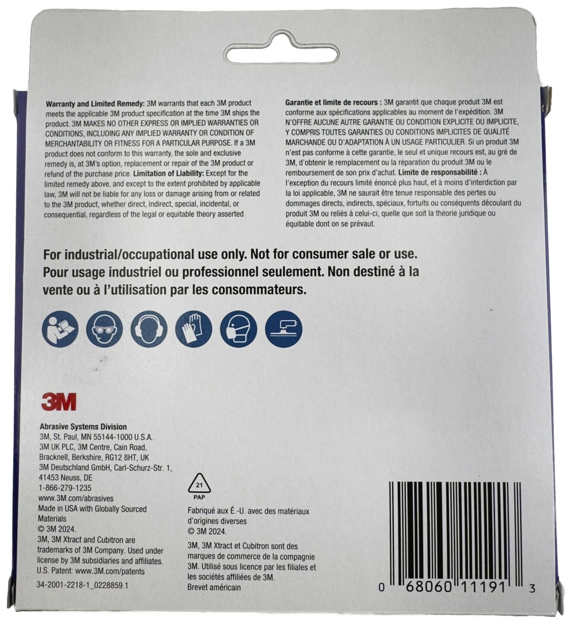 3M™ Xtract™ Cubitron™ II 732U Schleifscheibe Multipack 11191, Ø 150 mm, 2x 240+, 2x 320+, 2x 400+, 2x 500+, 2x 600+,  2x 800+, 2x 1000+, Multilochung, Kletthaftend, K, Präzisions-Keramikkorn, Für Holz und Lacke