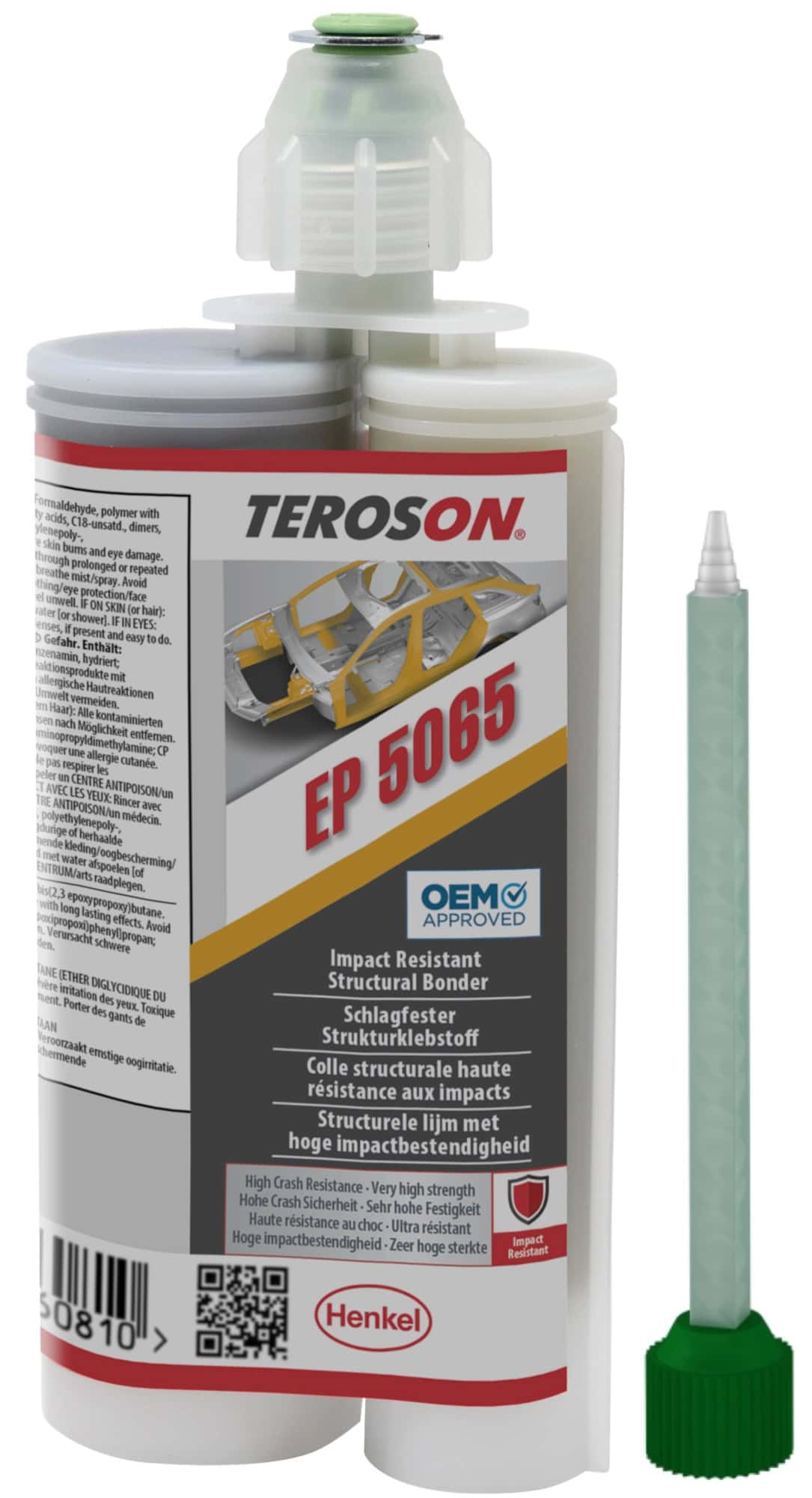 Henkel™ Teroson® EP 5065 Epoxid Strukturklebstoff, 200 ml, Schwarz, 2:1, Fest, 2K, 1972484, Für hohe Anforderungen an das Crashverhalten