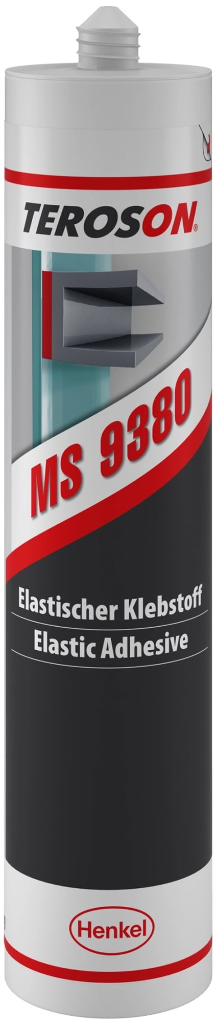 Henkel™ Teroson® MS 9380 Silanmodifizierter Polymer Klebstoffstoff, 290 ml, Grau, 1K, 2969060, Für elastische Verklebungen