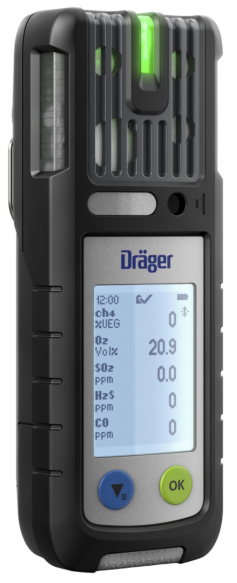 Dräger® X-am® 5800 Mehrgasmessgerät VN00758, CatEx, O2, H2S LC, CO/H2 CP, 1 bis 6 Gase Messgerät, IP 68 Staub- & Wasserdicht, Für die persönliche Gasüberwachung im täglichen Einsatz & Freimessung von Kanälen und Schächten
