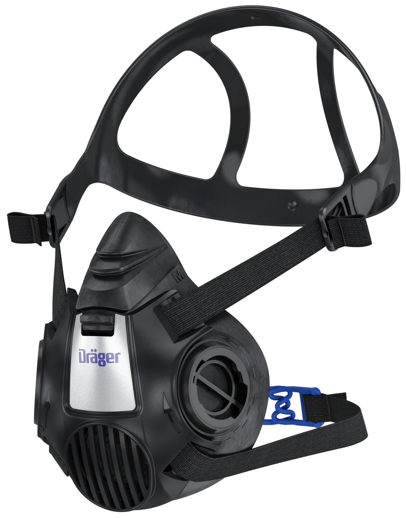 Dräger® X-plore® 3500 Gasmaske / Halbmaske A1B1E1K1 Hg P3 R D Filter Waldbrand Set 3707009, Größe S, Dräger Flex, Dräger® Bajonett-Klick Filteranschluss