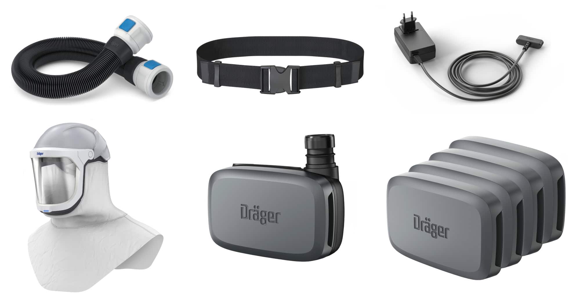 Dräger® X-plore® 8300 Gebläseatemschutz Set X-plore-8300-HIK5, TH3/TM3, 8 - 11 Stunden Laufzeit, Partikelschutz, Chemische-Industrie, Teile: [3734400, R59600, 3710795]
