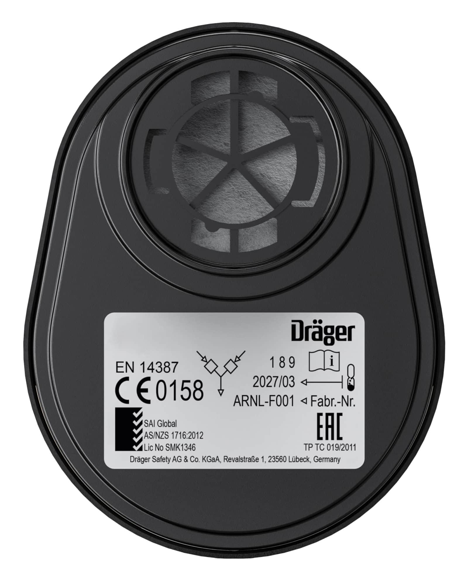 Dräger® X-plore® Gasfilter 6738872, A1 R, Dräger® Bajonett-Klick Anschluss, Gasfilter gegen organische Gase & Dämpfe